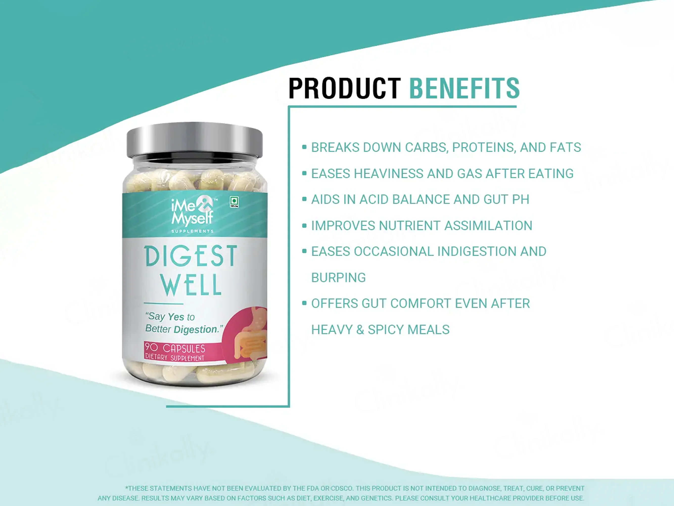 iMeMyself Digest Well Dietary Supplement Vegetarian Capsule - Image 3
