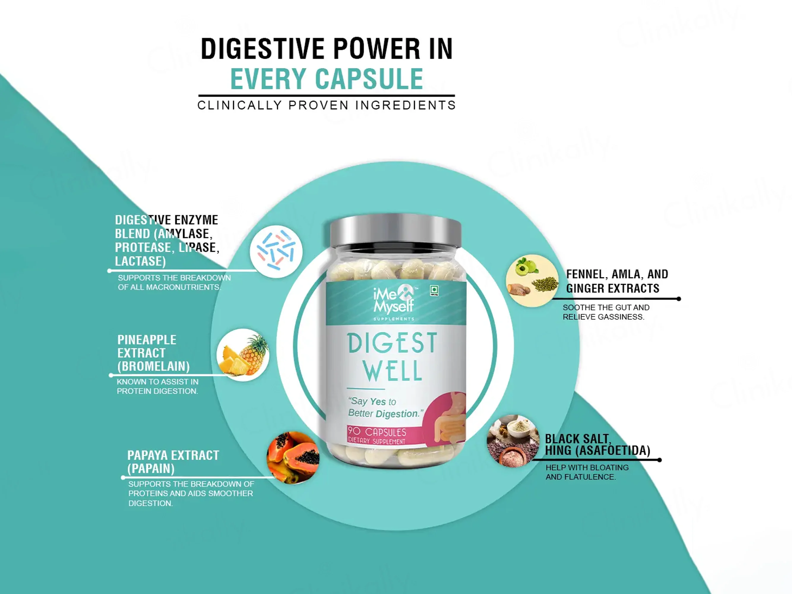 iMeMyself Digest Well Dietary Supplement Vegetarian Capsule - Image 5