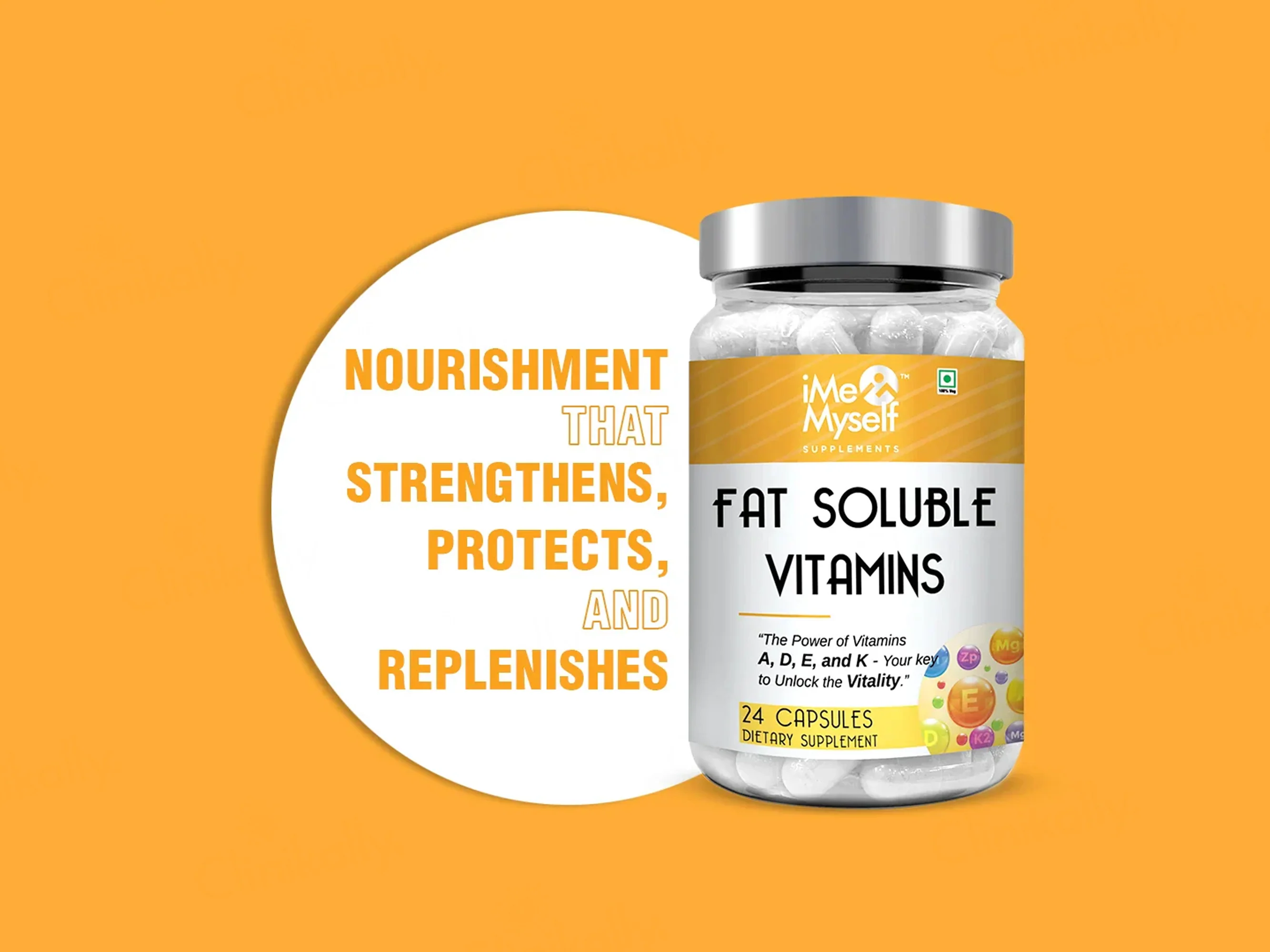 iMeMyself Fat Soluble Vitamins Dietary Supplement Vegetarian Capsule - Image 2