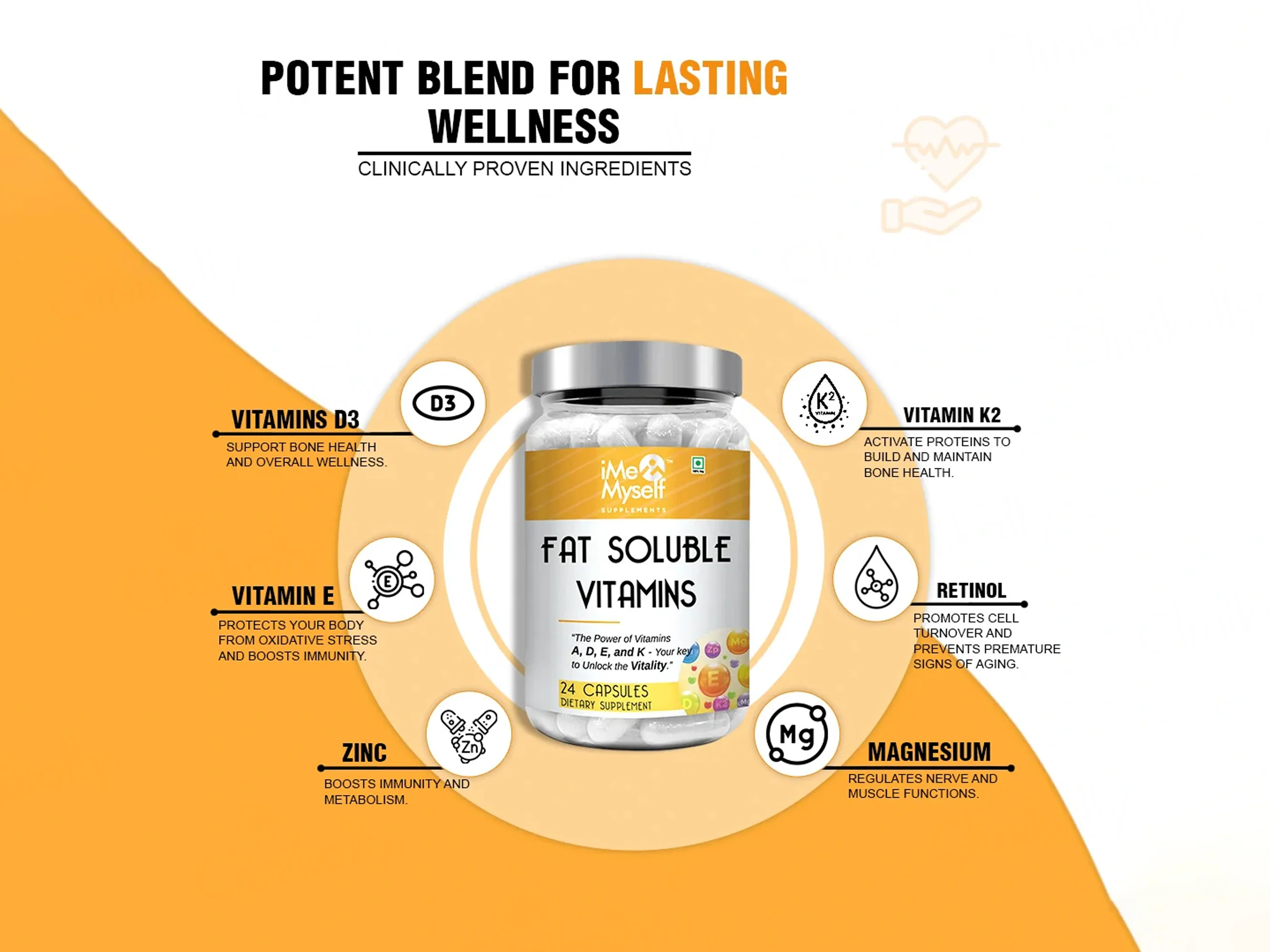 iMeMyself Fat Soluble Vitamins Dietary Supplement Vegetarian Capsule - Image 5