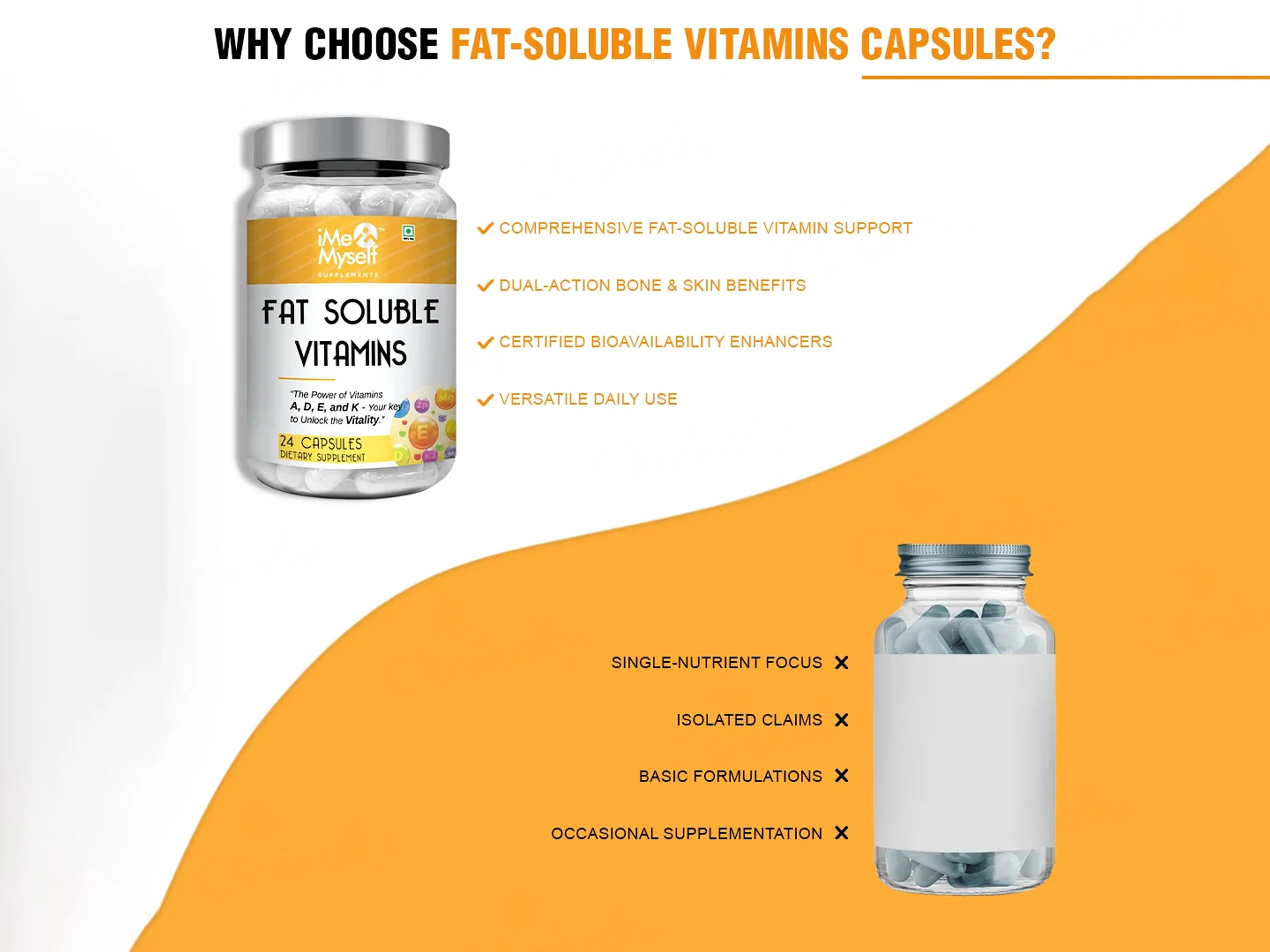 iMeMyself Fat Soluble Vitamins Dietary Supplement Vegetarian Capsule - Image 6