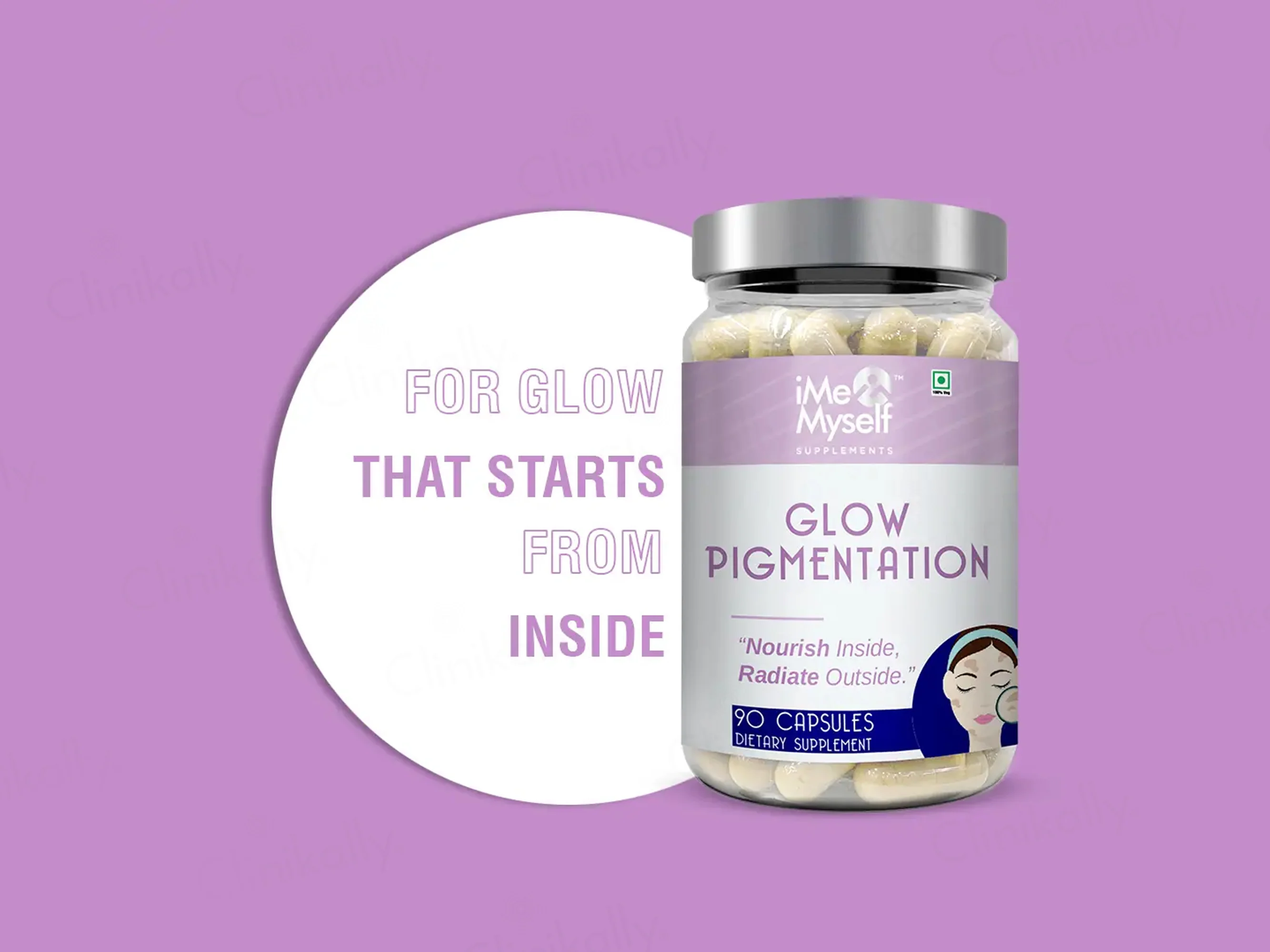 iMeMyself Glow Pigmentation Dietary Supplement Vegetarian Capsule - Image 2