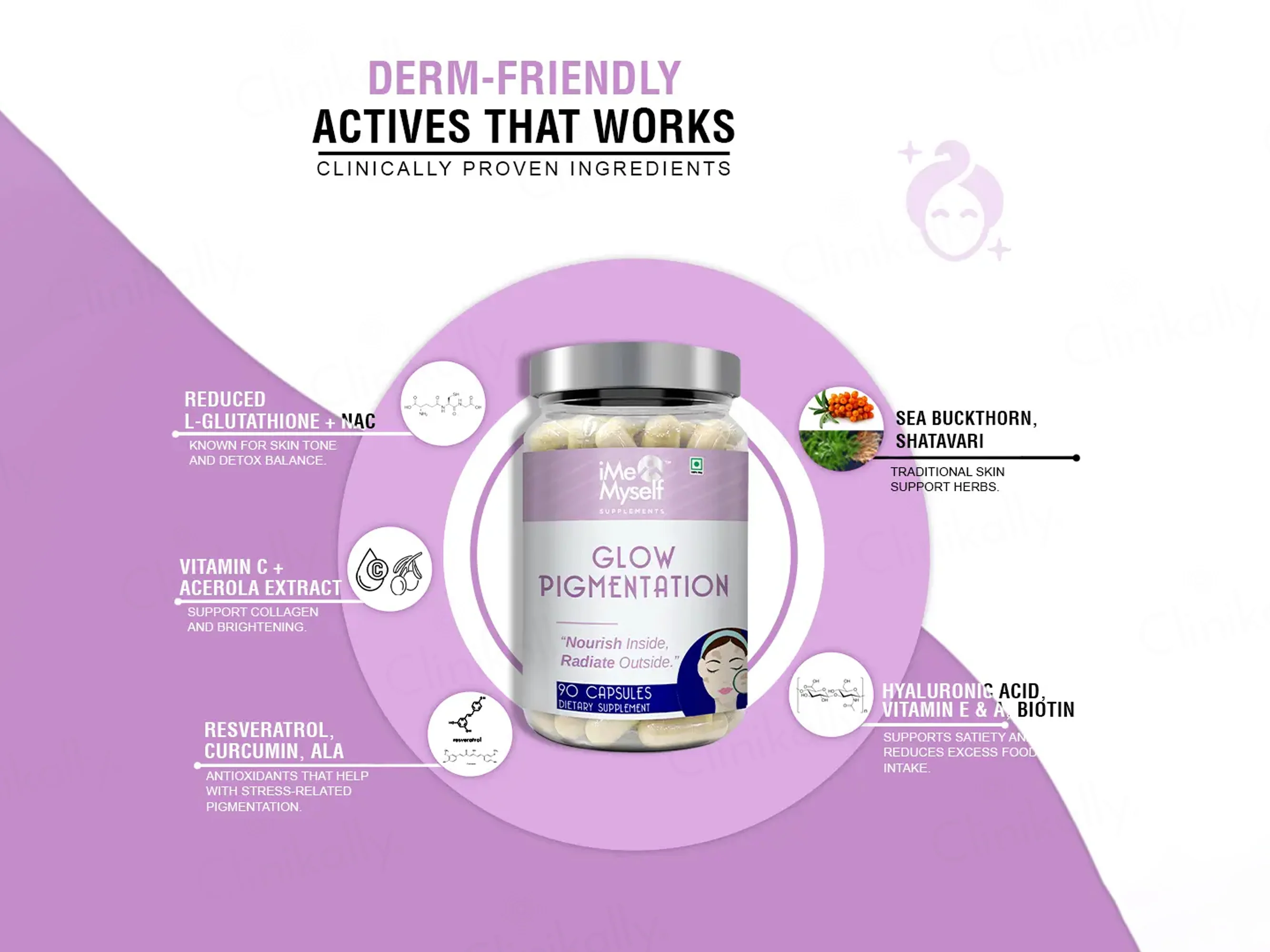 iMeMyself Glow Pigmentation Dietary Supplement Vegetarian Capsule - Image 5