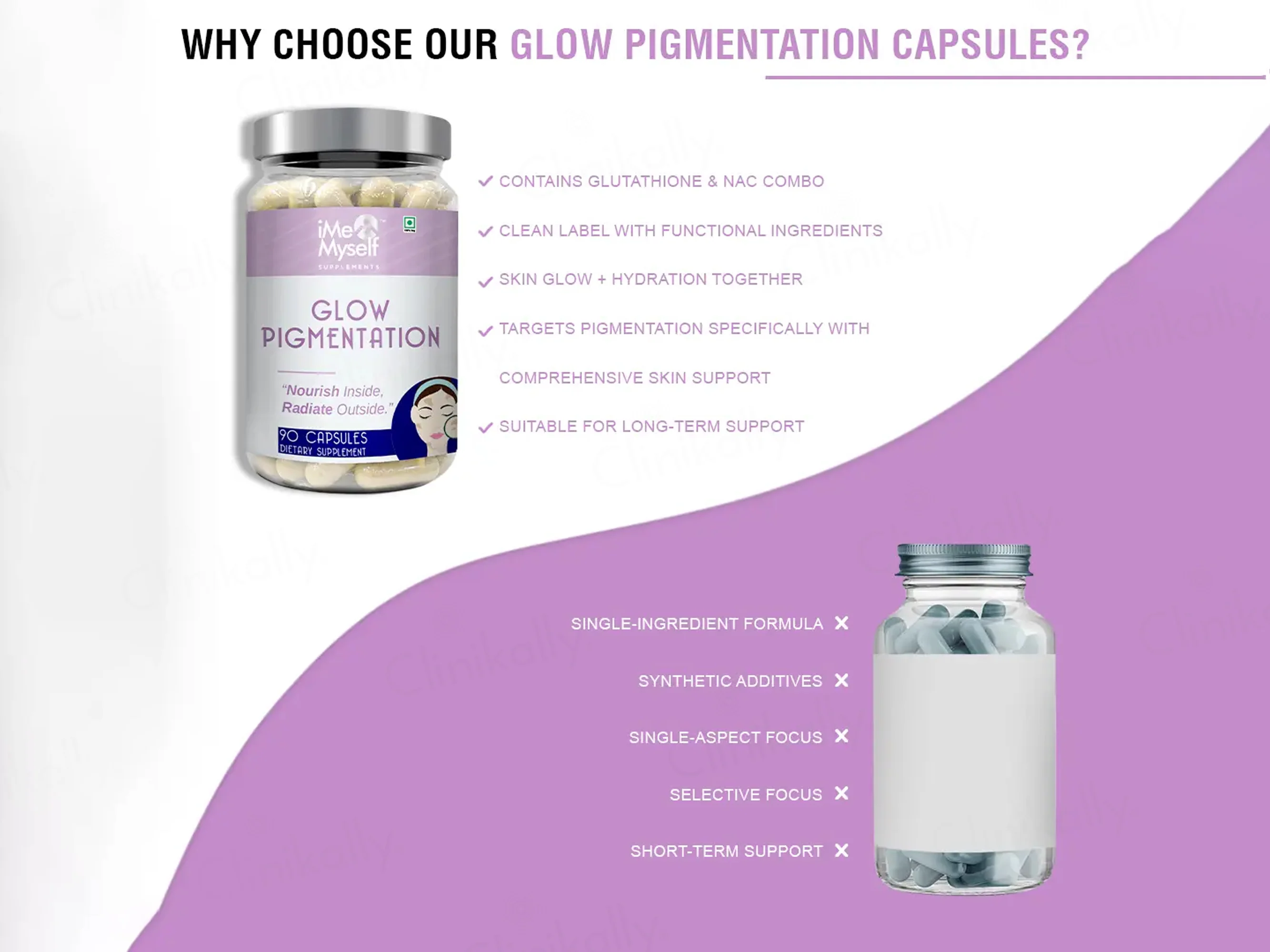 iMeMyself Glow Pigmentation Dietary Supplement Vegetarian Capsule - Image 6