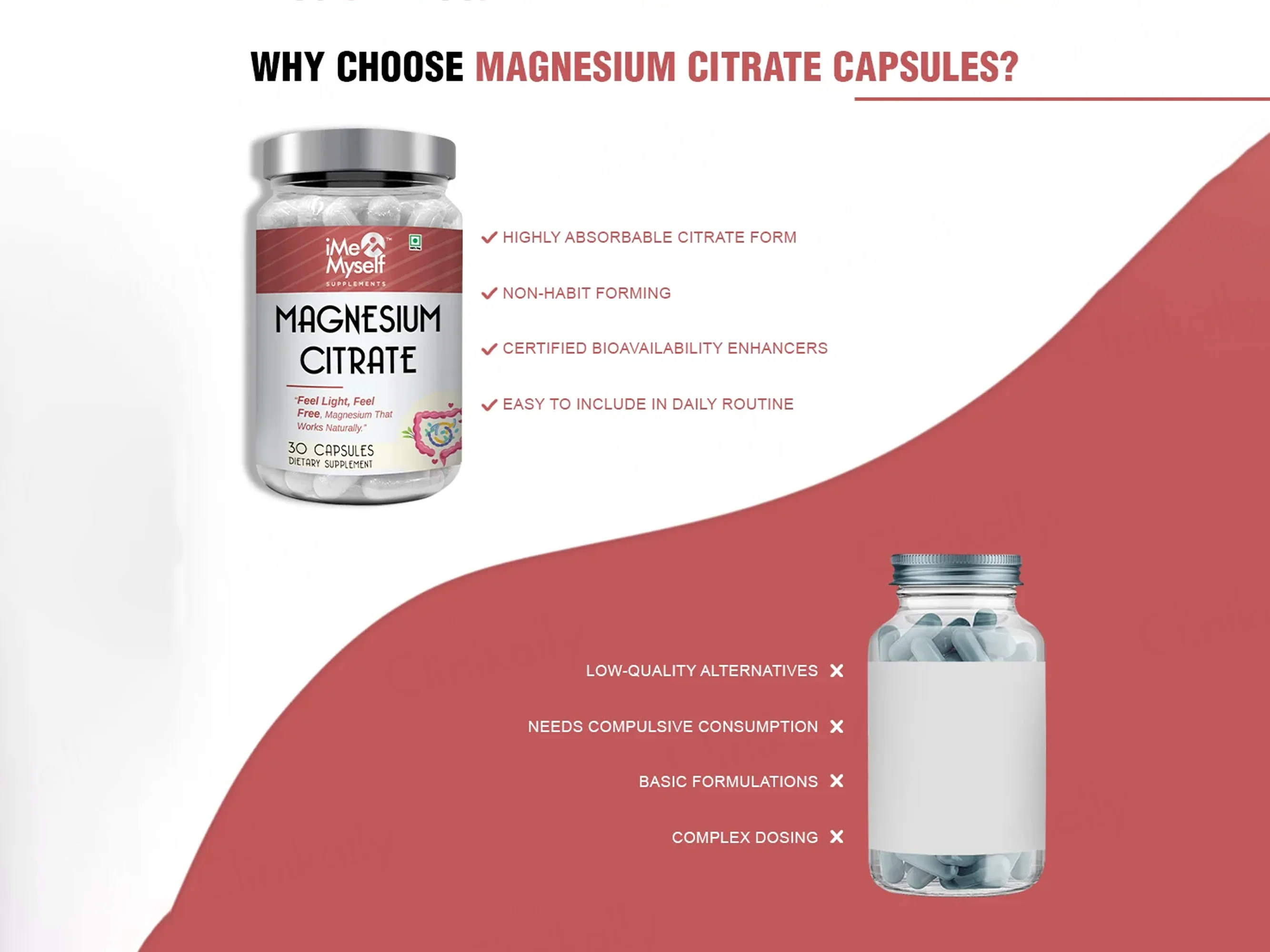iMeMyself Magnesium Citrate Dietary Supplement Vegetarian Capsule - Image 6