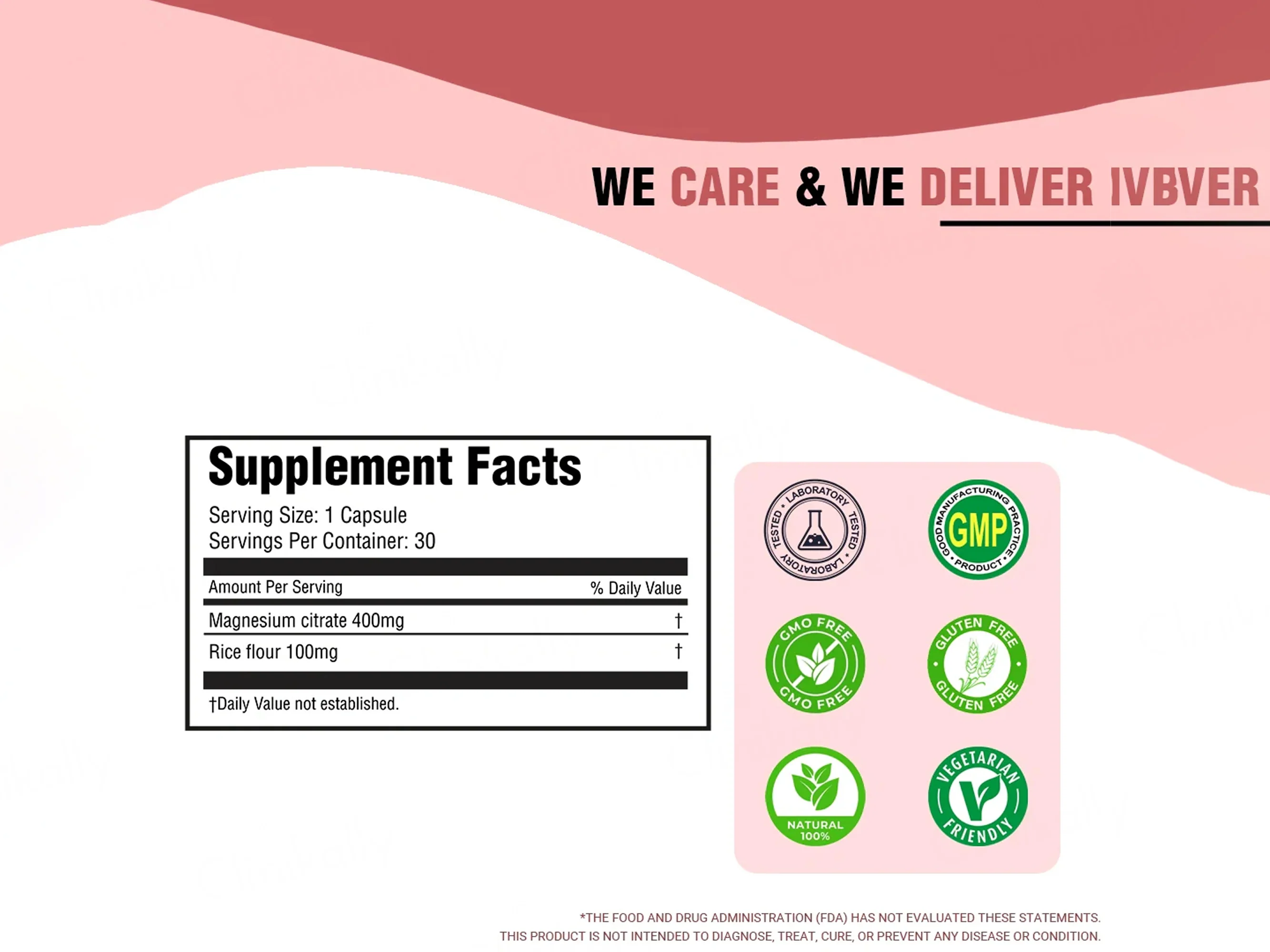 iMeMyself Magnesium Citrate Dietary Supplement Vegetarian Capsule - Image 7
