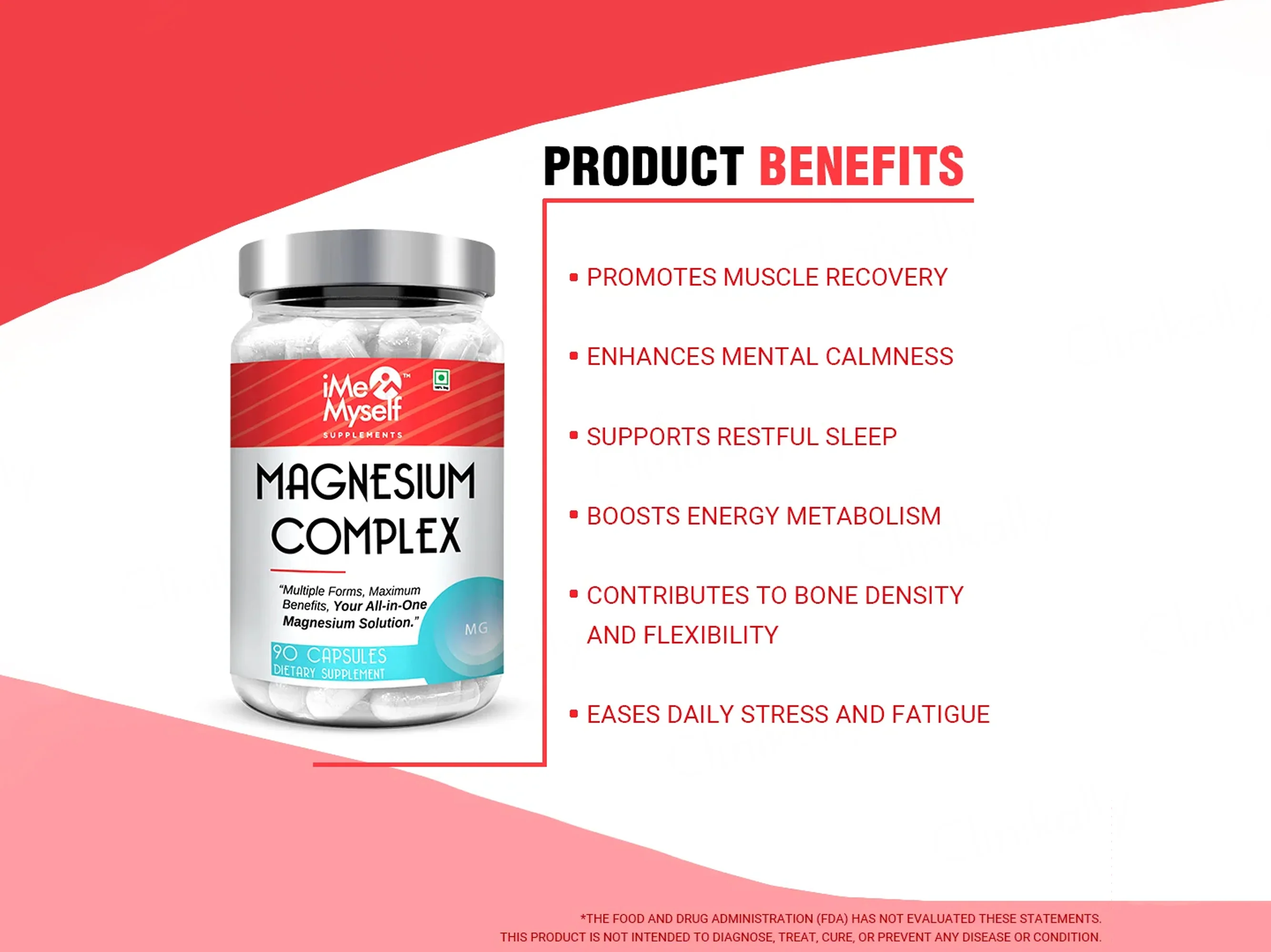 iMeMyself Magnesium Complex Dietary Supplement Vegetarian Capsule - Image 3