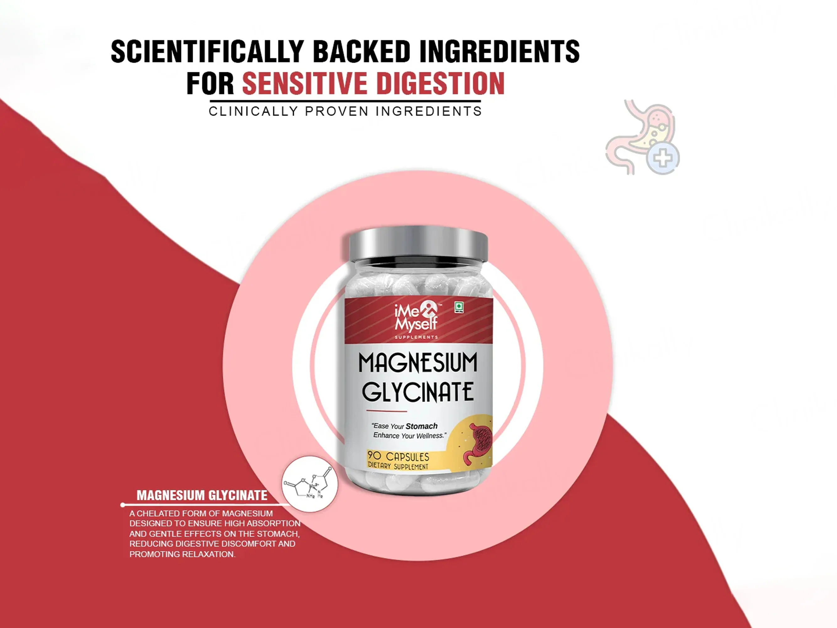 iMeMyself Magnesium Glycinate Dietary Supplement Vegetarian Capsule - Image 5