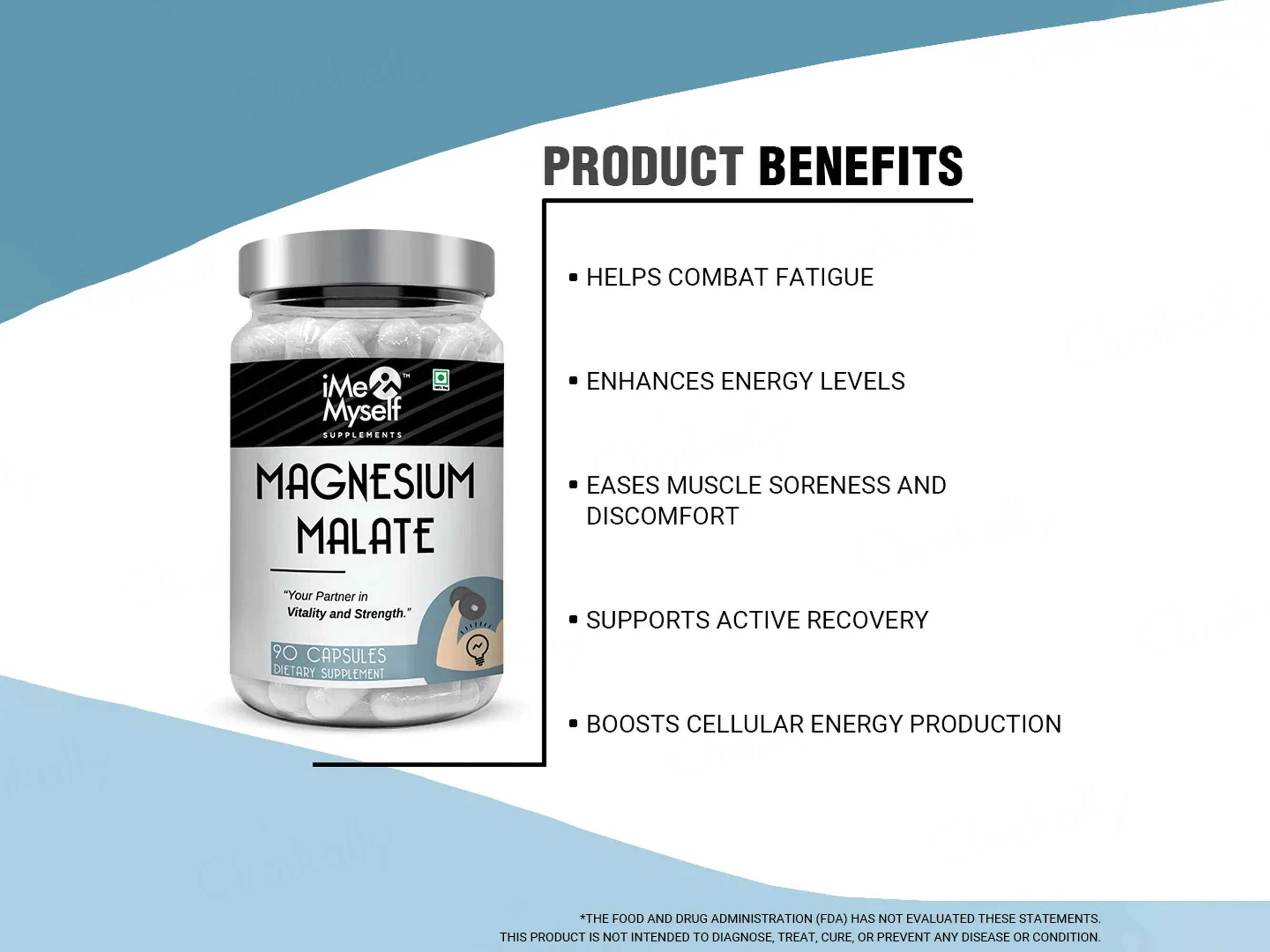 iMeMyself Magnesium Malate Dietary Supplement Vegetarian Capsule - Image 3