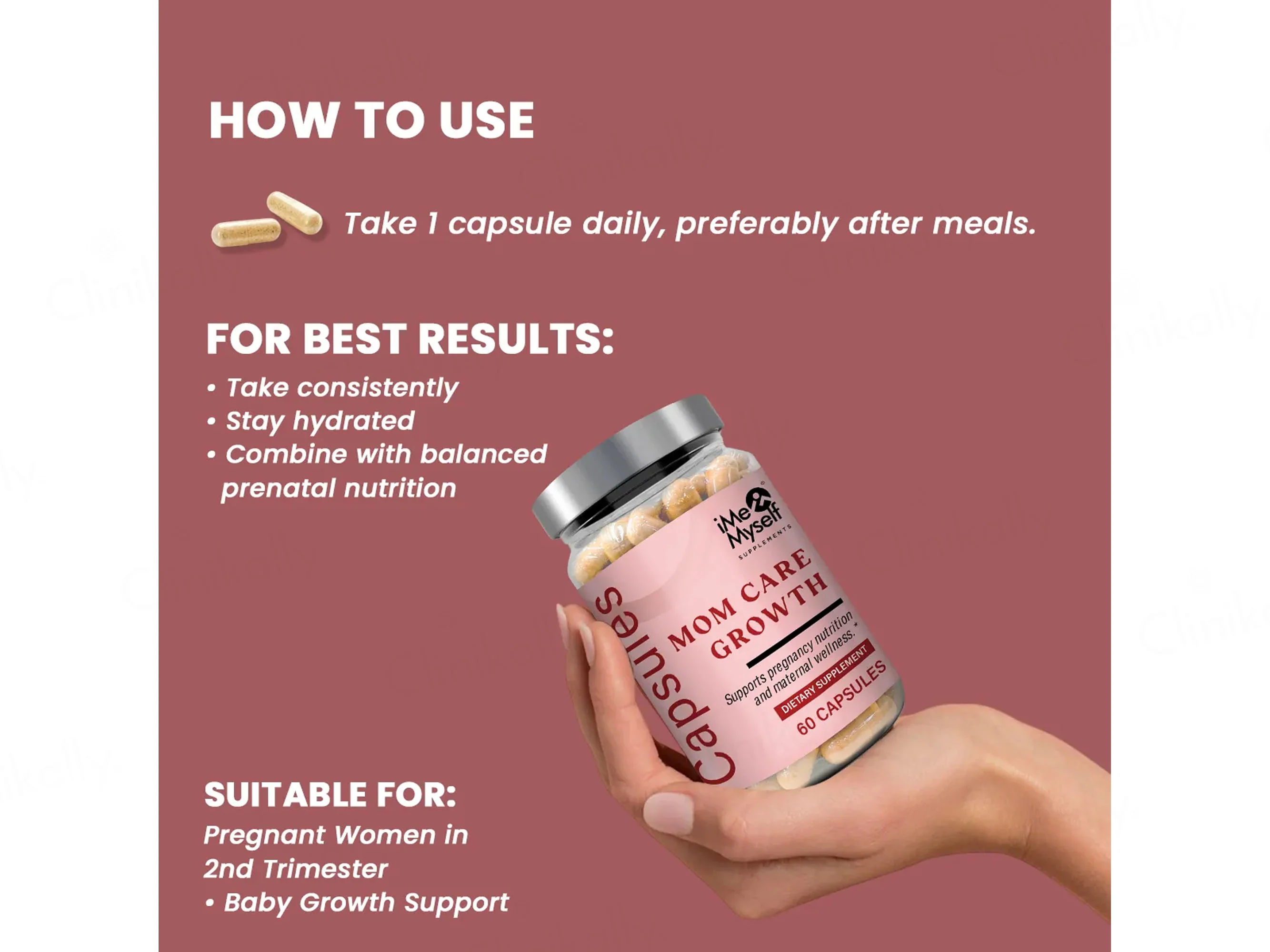 IMeMyself Mom Care Growth Dietary Supplement Vegetarian Capsule - Image 4