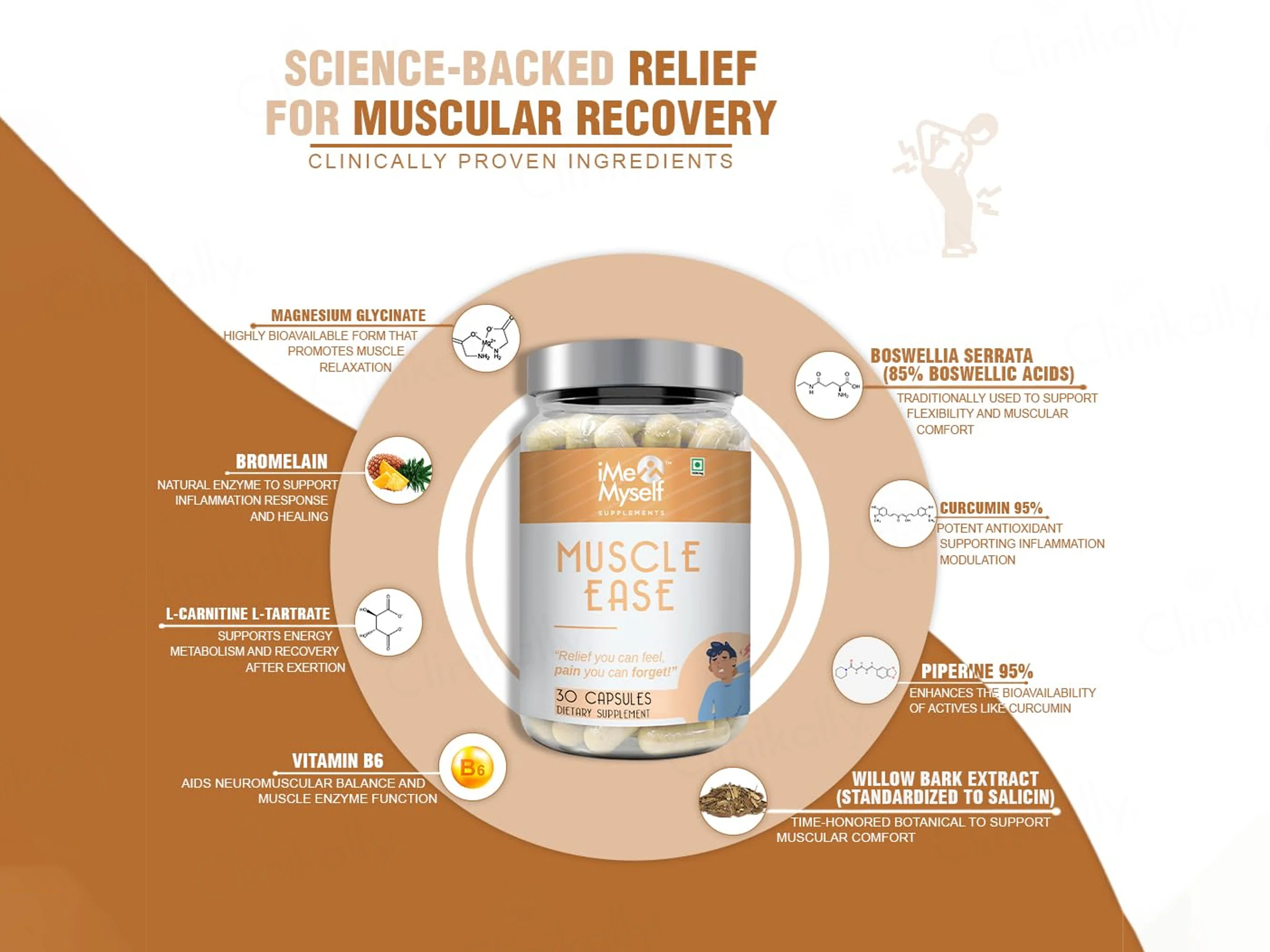 iMeMyself Muscle Ease Dietary Supplement Vegetarian Capsule - Image 2