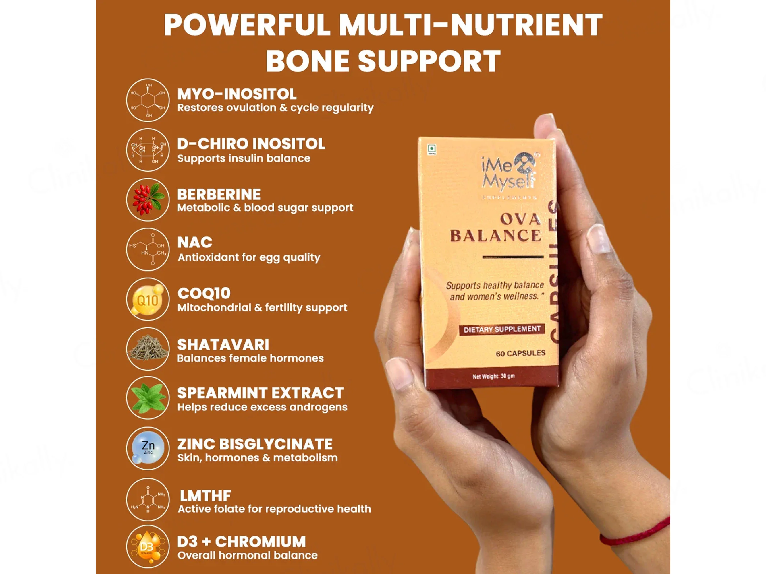 iMeMyself Ova Balance Dietary Supplement Vegetarian Capsule - Image 3