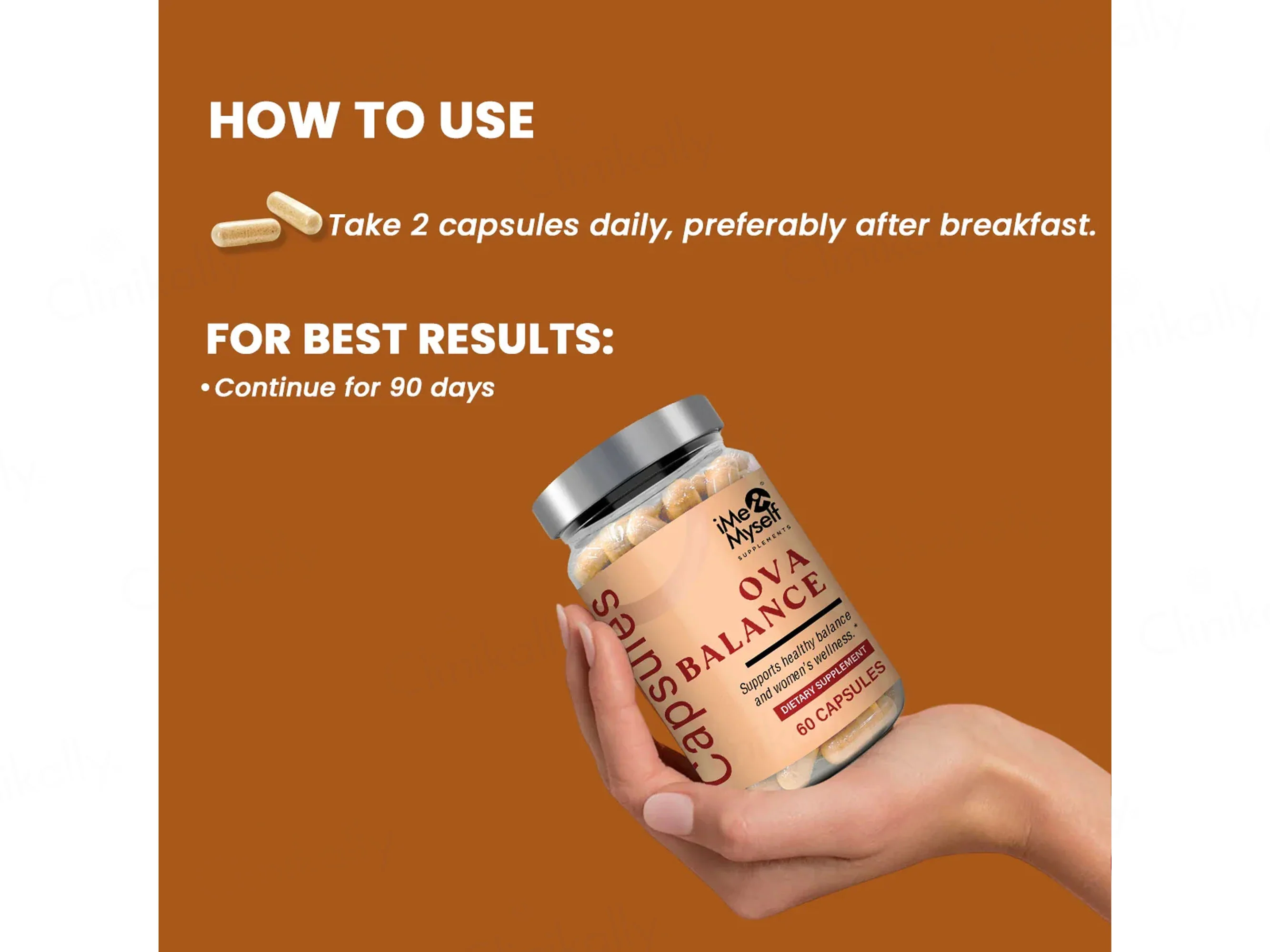 iMeMyself Ova Balance Dietary Supplement Vegetarian Capsule - Image 4