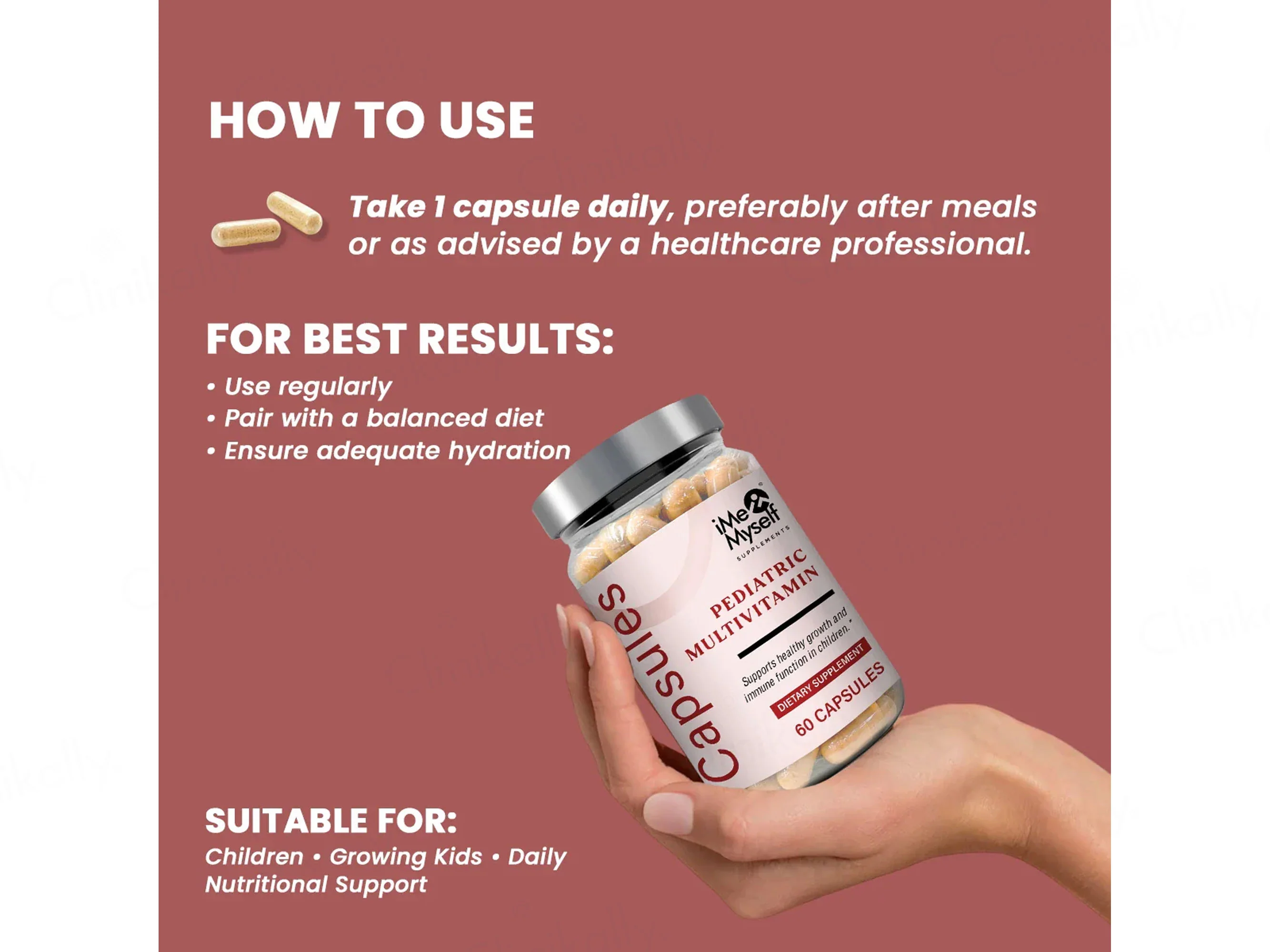 iMeMyself Pediatric Multivitamin Dietary Supplement Vegetarian Capsule - Image 5