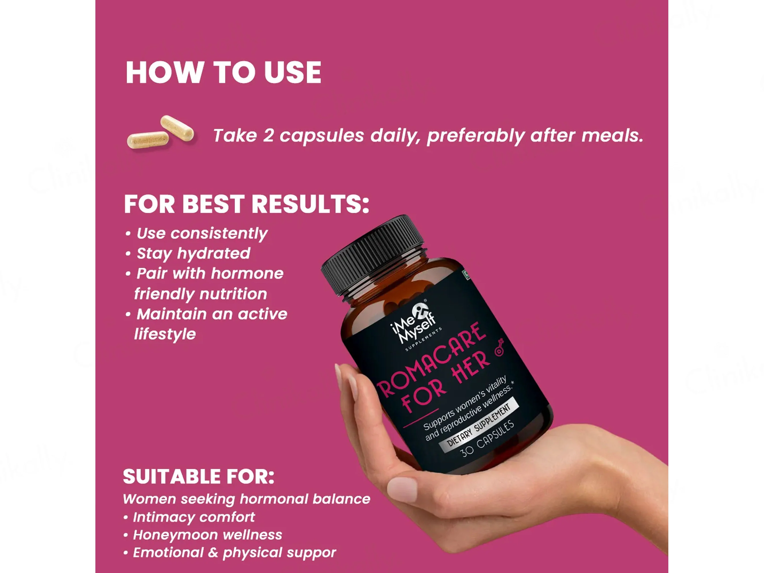 iMeMyself Romacare For Her Dietary Supplement Vegetarian Capsule - Image 5