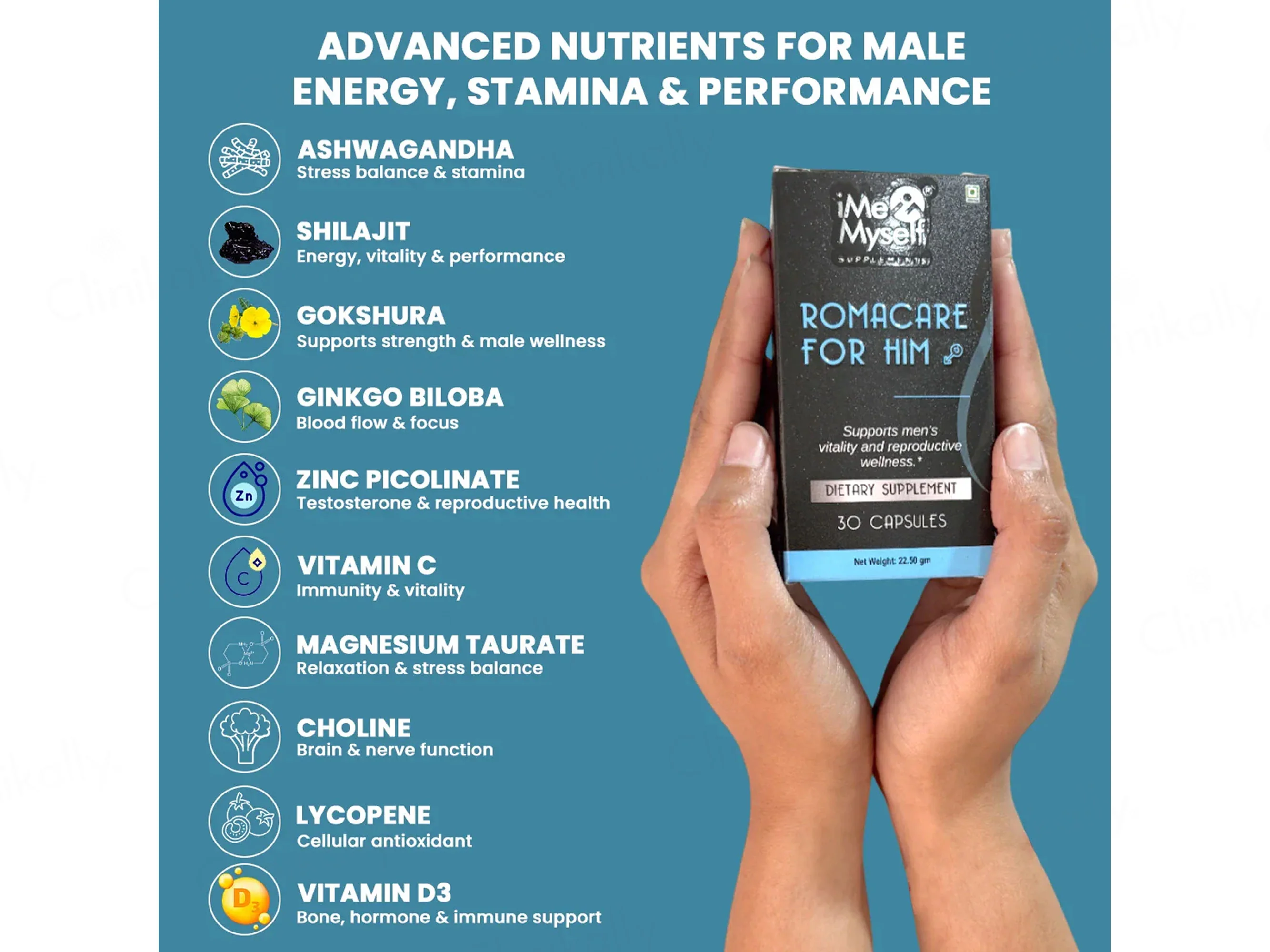 iMeMyself Romacare For Him Dietary Supplement Vegetarian Capsule - Image 3