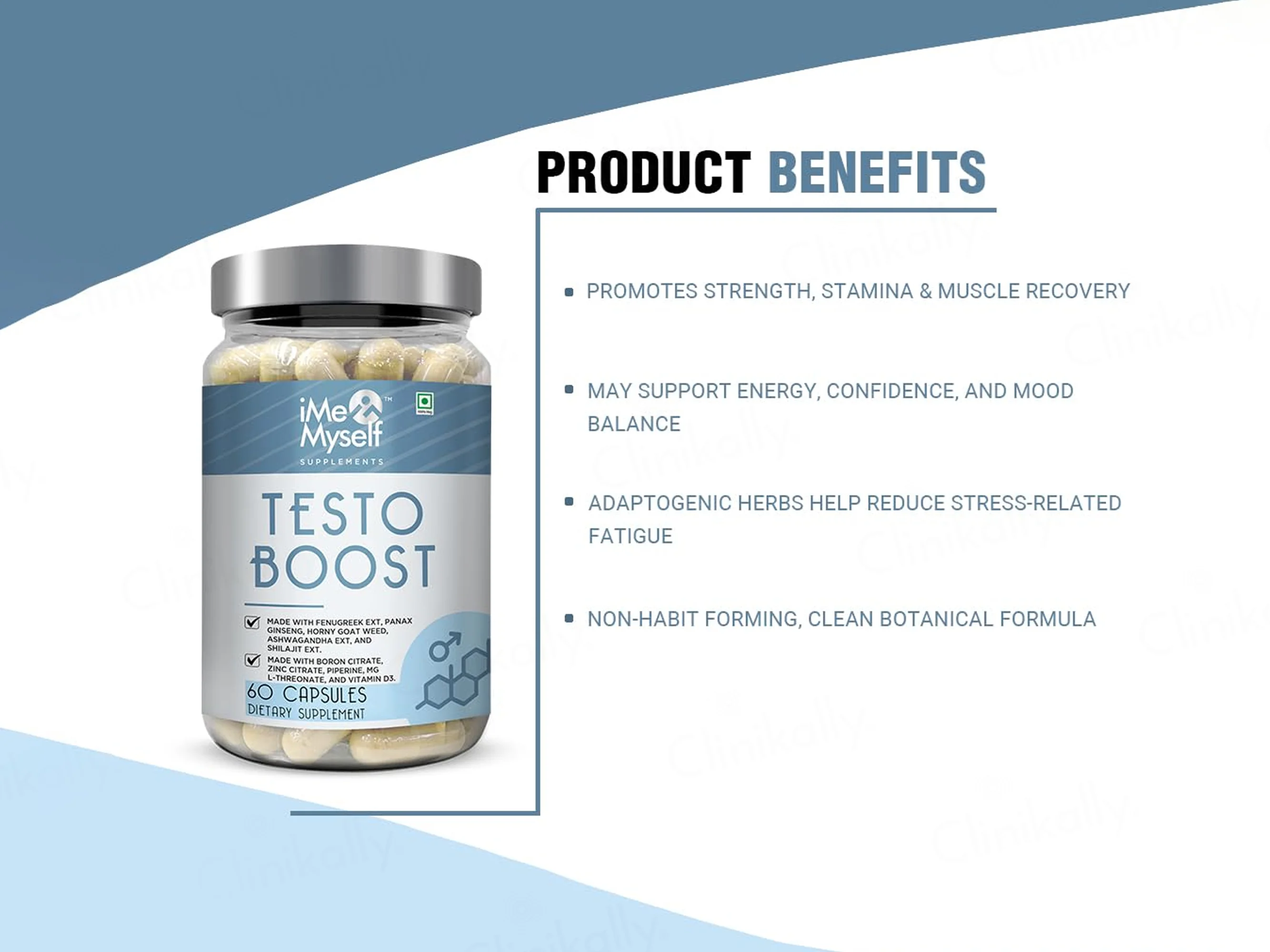 iMeMyself Testo Boost Dietary Supplement Vegetarian Capsule - Image 3