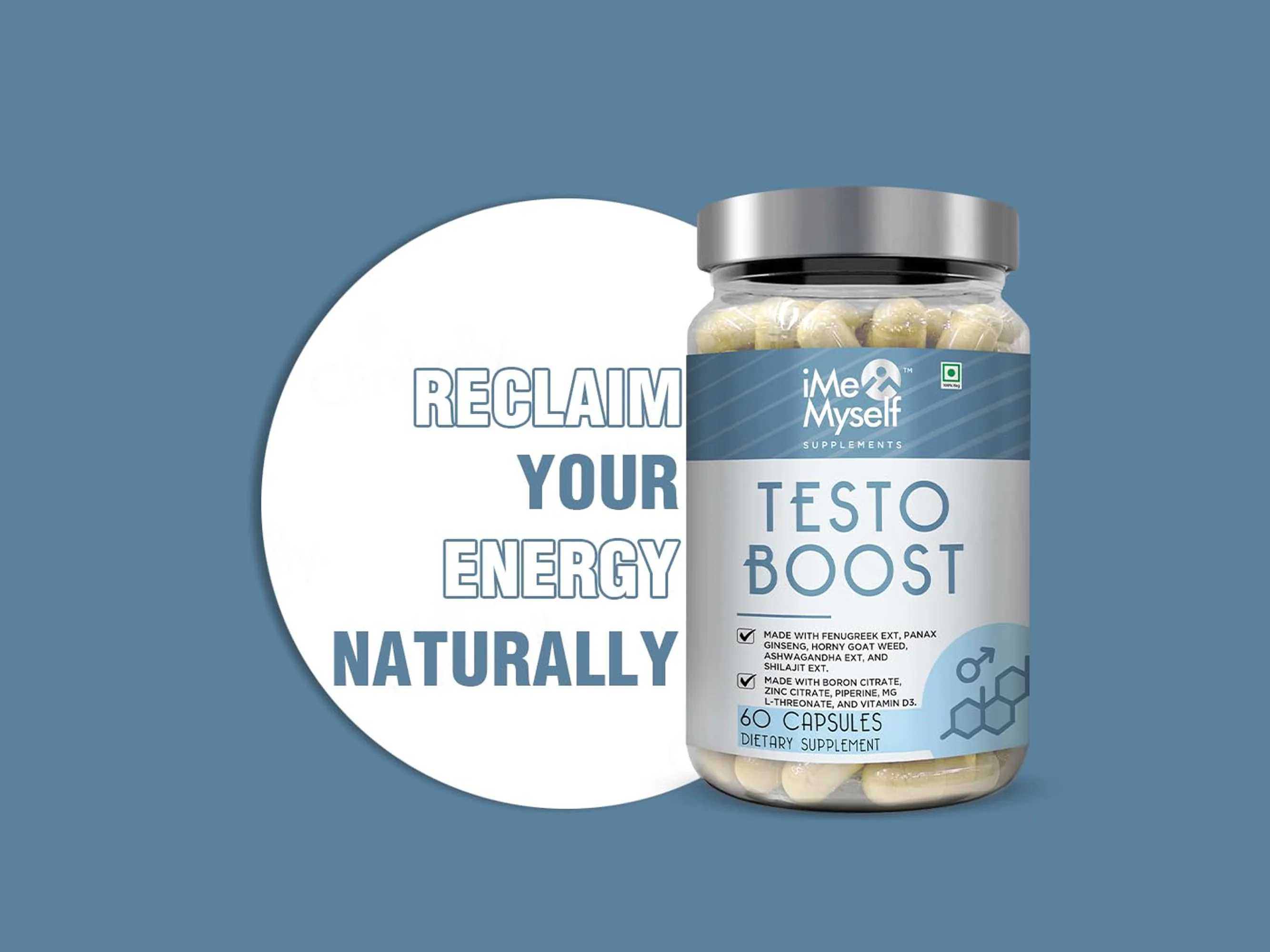 iMeMyself Testo Boost Dietary Supplement Vegetarian Capsule - Image 5