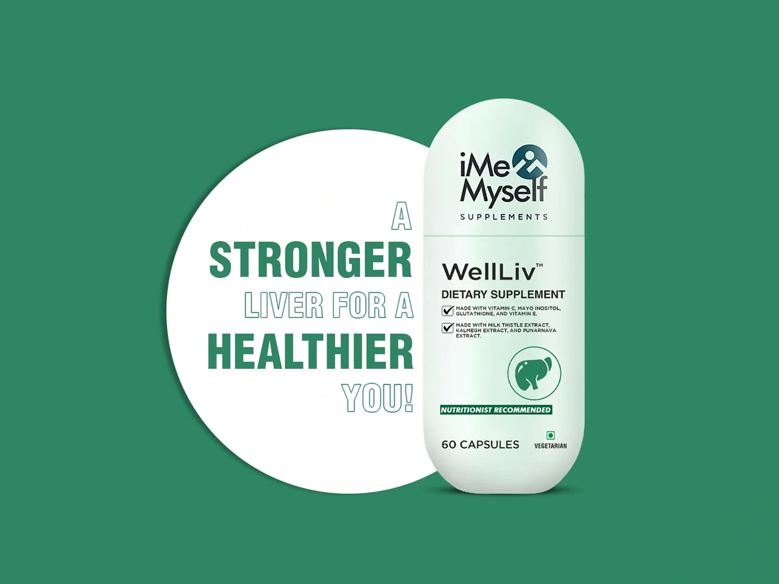 iMeMyself Well Liv Dietary Supplement Vegetarian Capsule - Image 2