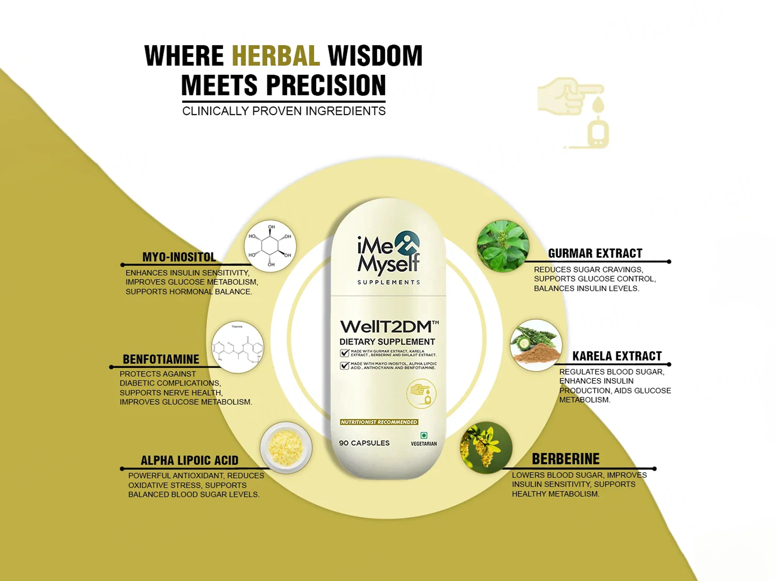 iMeMyself Well T2DM Dietary Supplement Vegetarian Capsule - Image 6