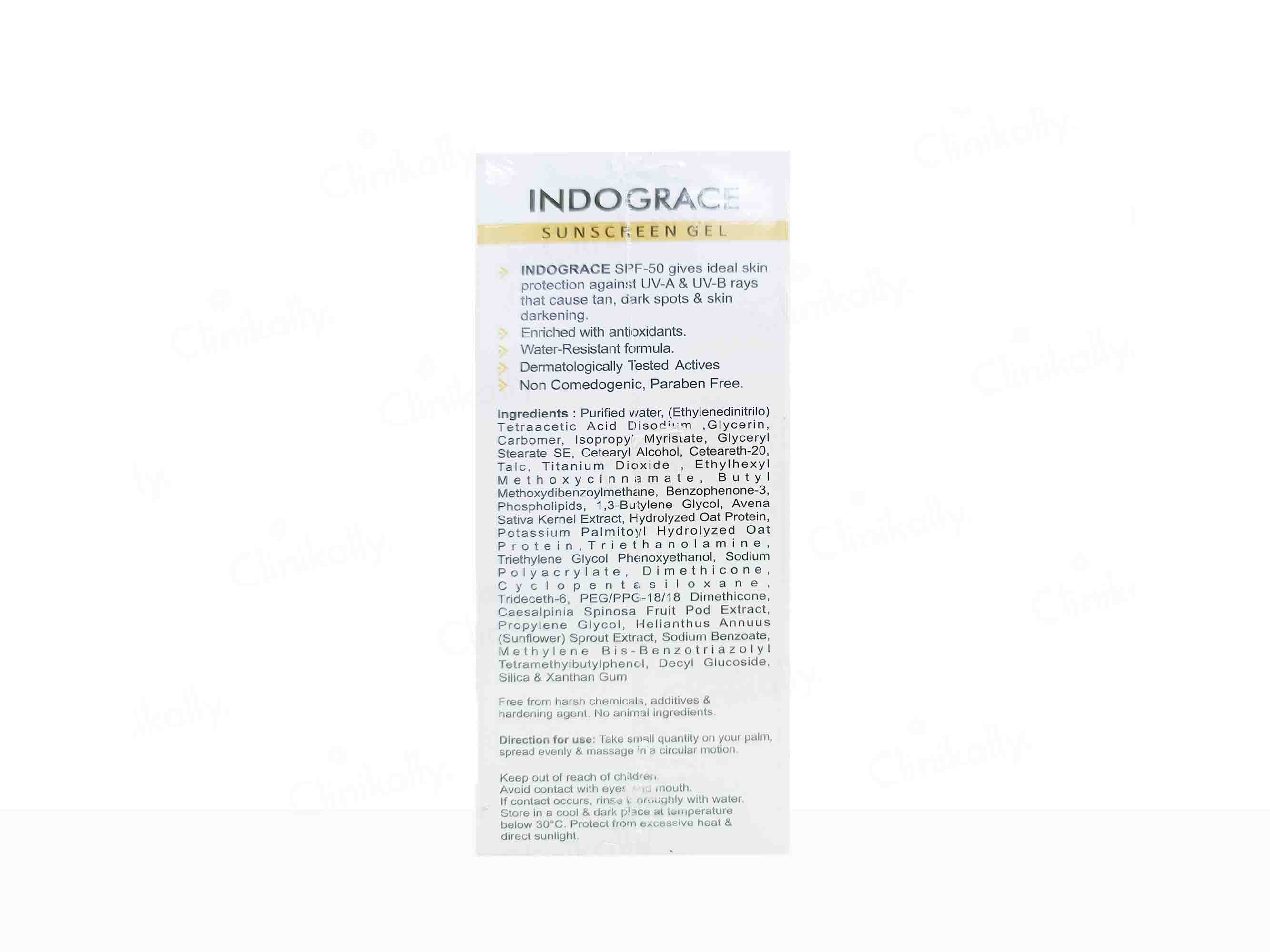 Indograce Advance Sun Protection Sunscreen Gel SPF 50 - Image 2