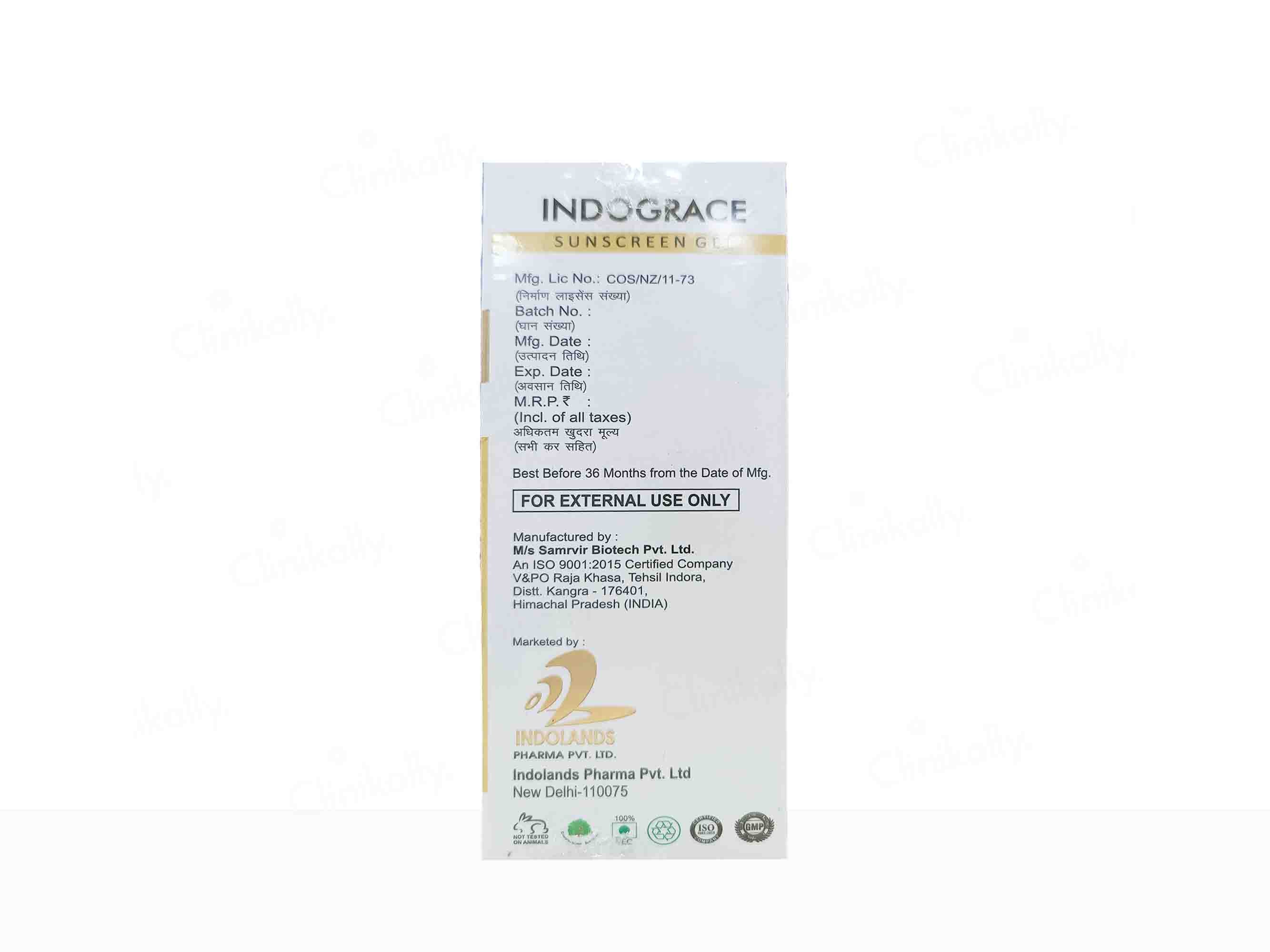 Indograce Advance Sun Protection Sunscreen Gel SPF 50 - Image 3