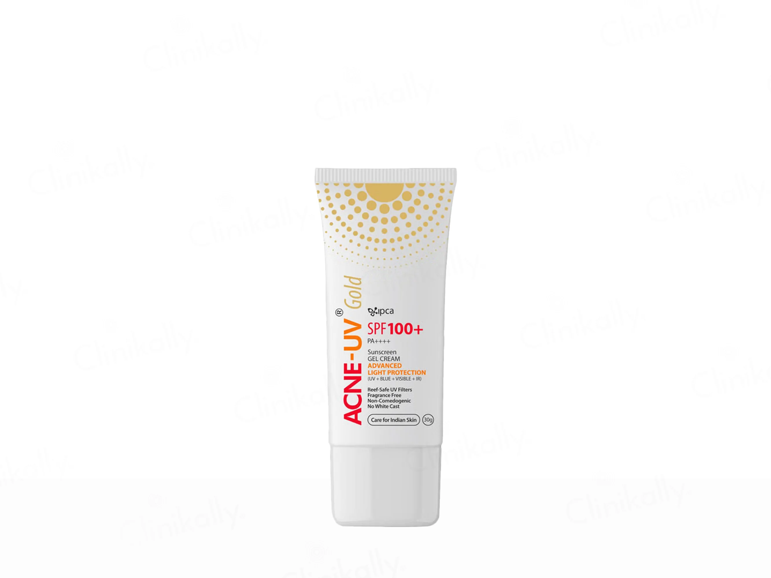 IPCA Acne-UV Gold Sunscreen Gel Cream SPF 100+ PA++++ - Image 2