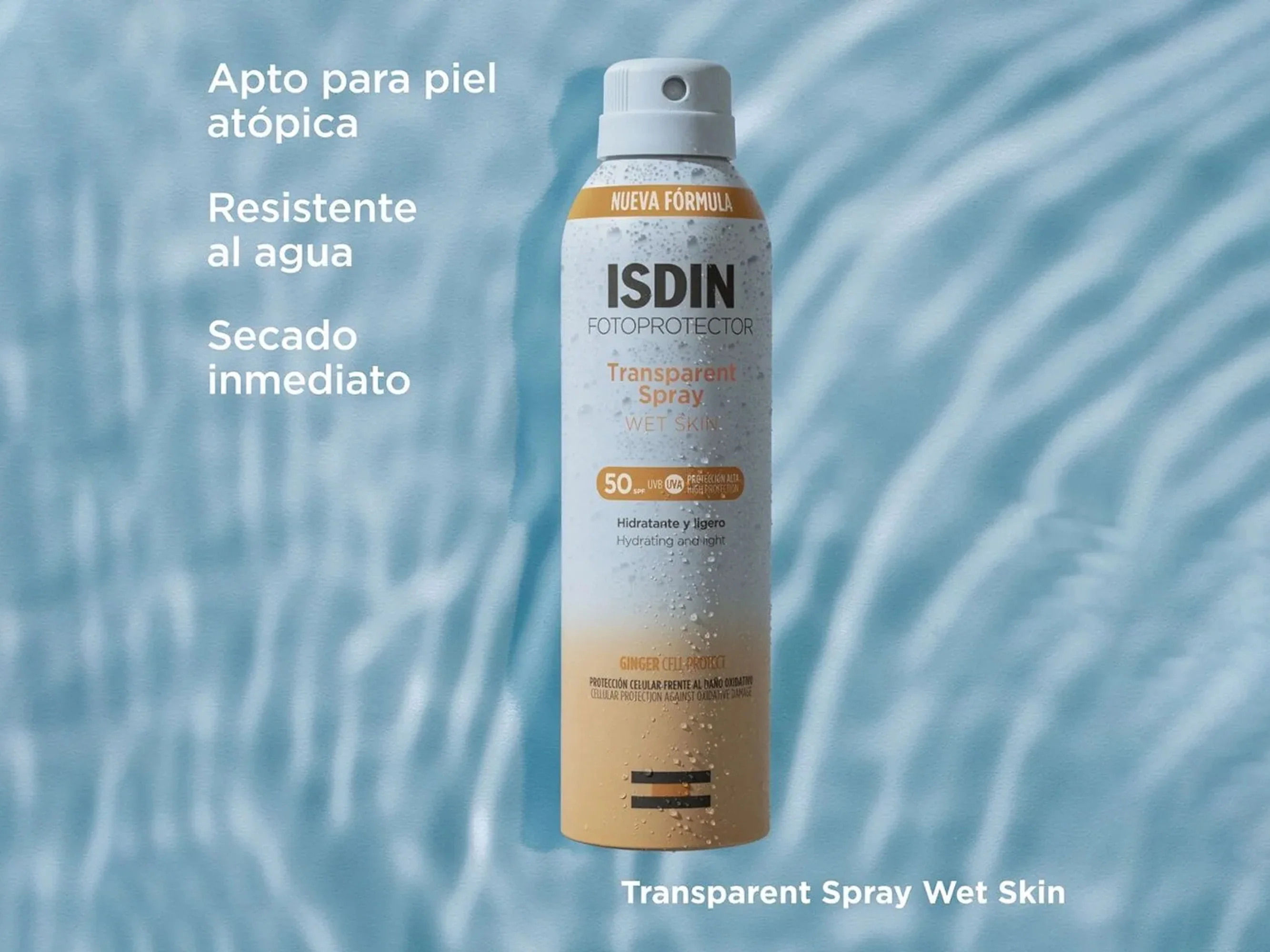 ISDIN Fotoprotector Wet Skin Transparent Spray Sunscreen SPF 50 - Image 3
