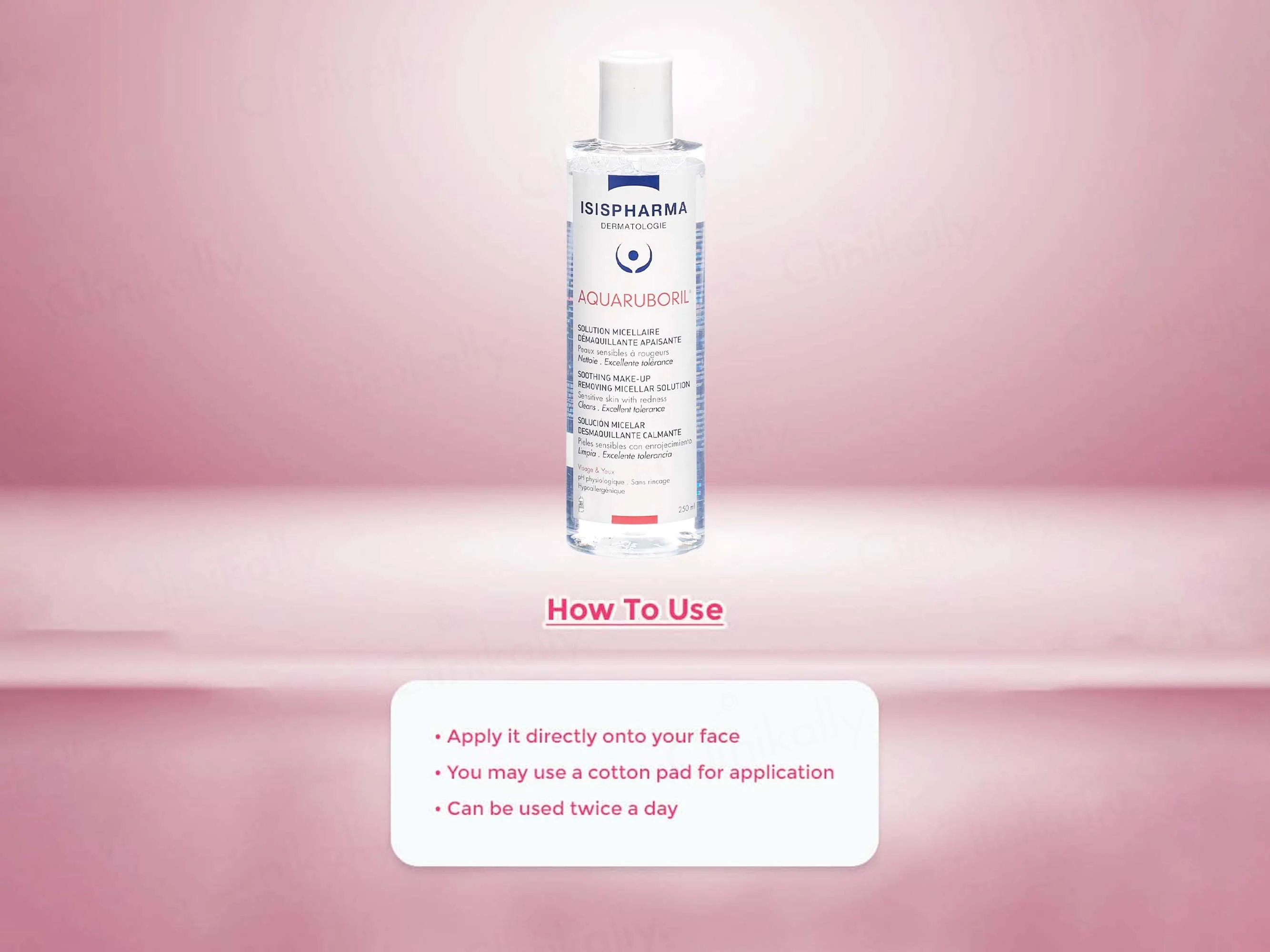Isispharma Aquaruboril Soothing Make-Up Removing Micellar Solution - Image 3