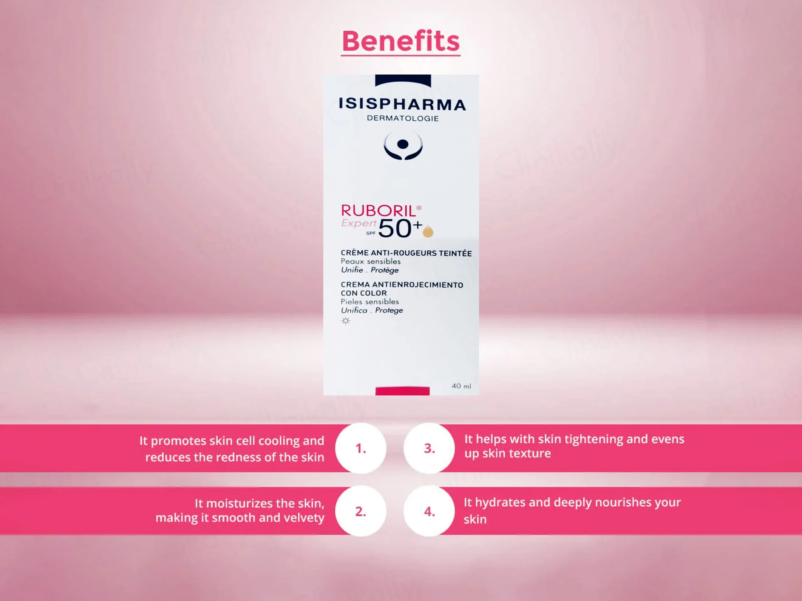 Isispharma Ruboril Expert Tinted Anti-Redness Cream SPF 50+ - Image 2
