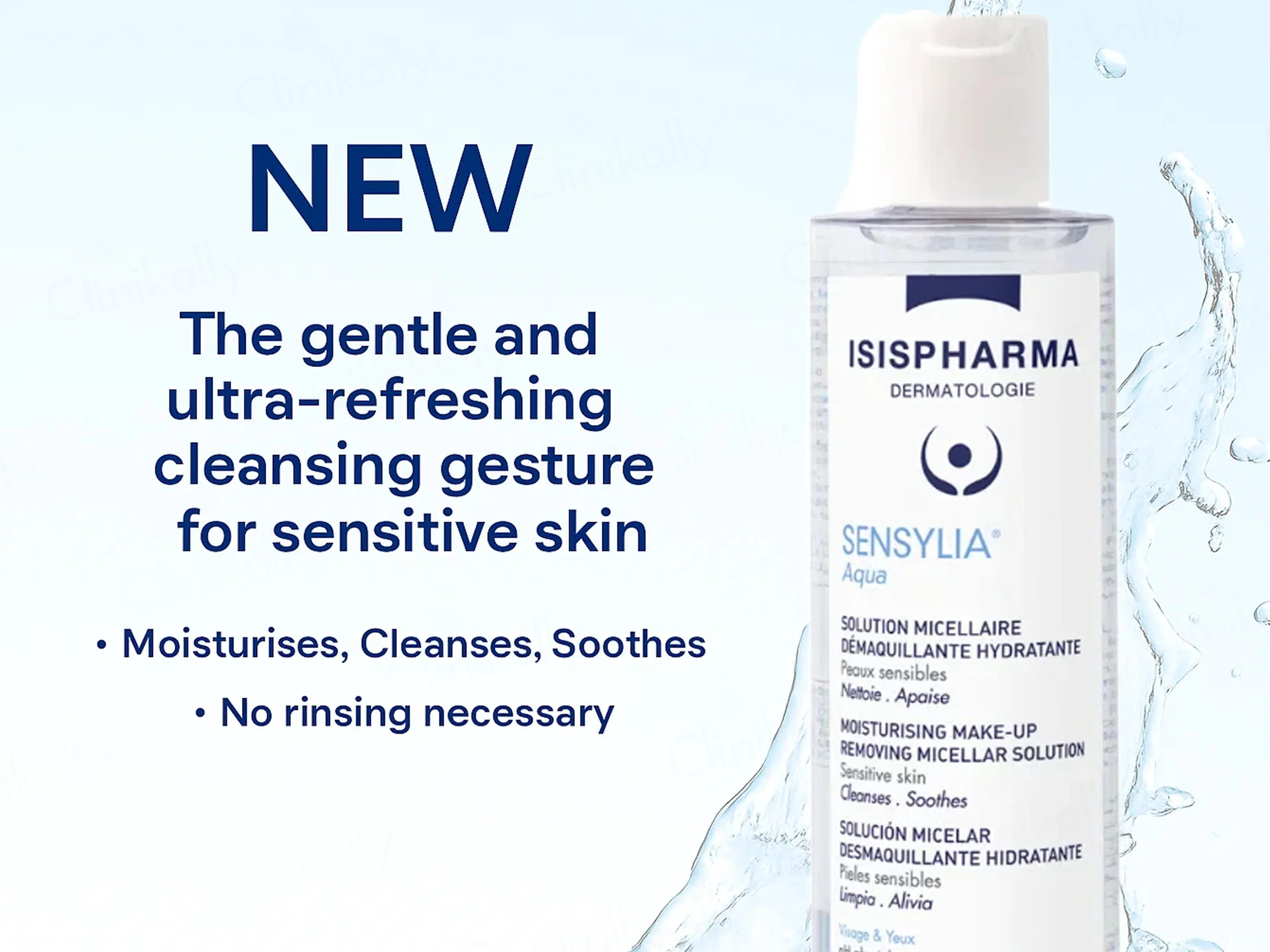 Isispharma Sensylia Aqua Moisturising Make-Up Removing Micellar Solution - Image 2