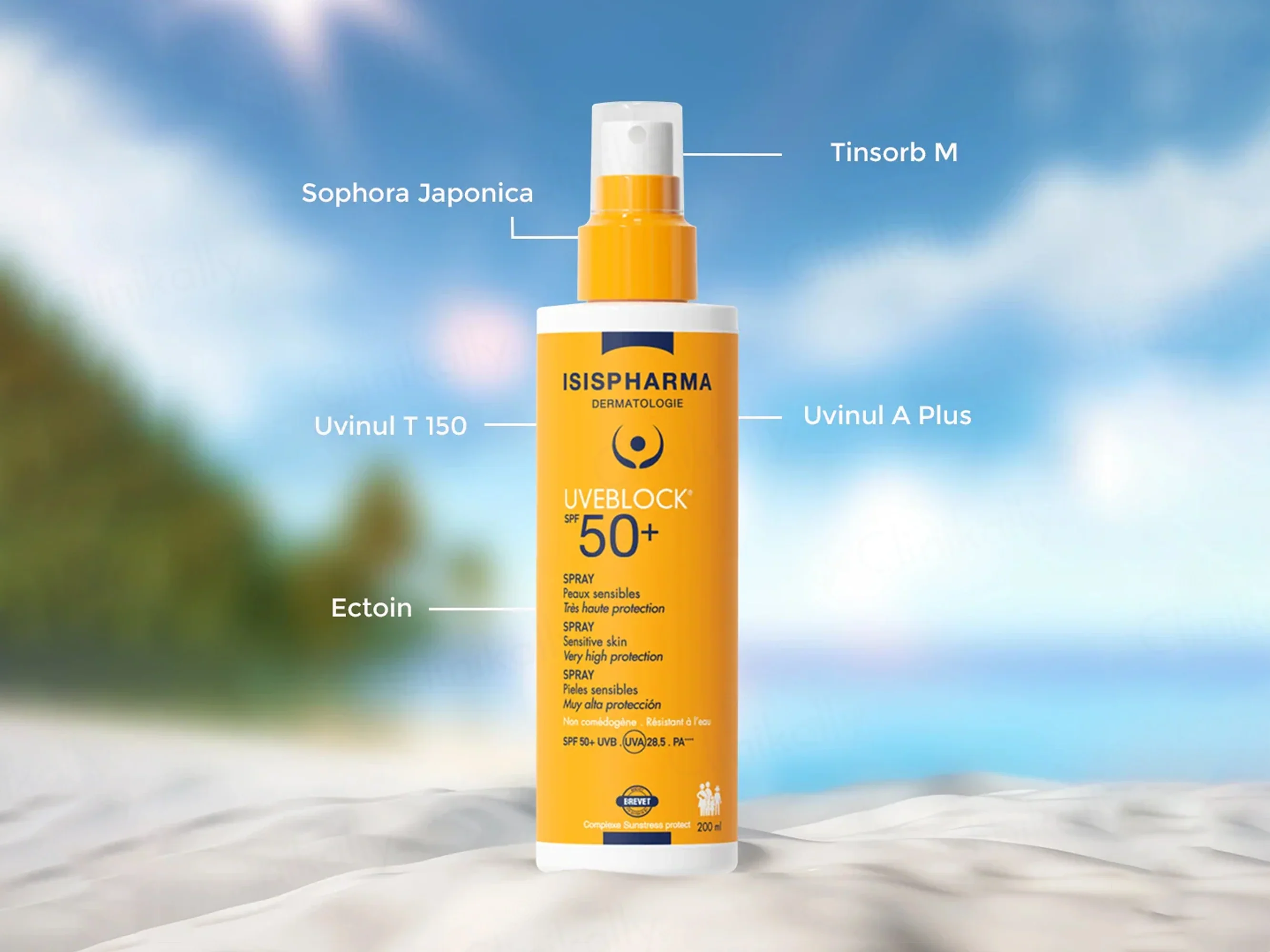 Isispharma UVE Block Spray Sunscreen SPF 50+ PA++++ - Image 3