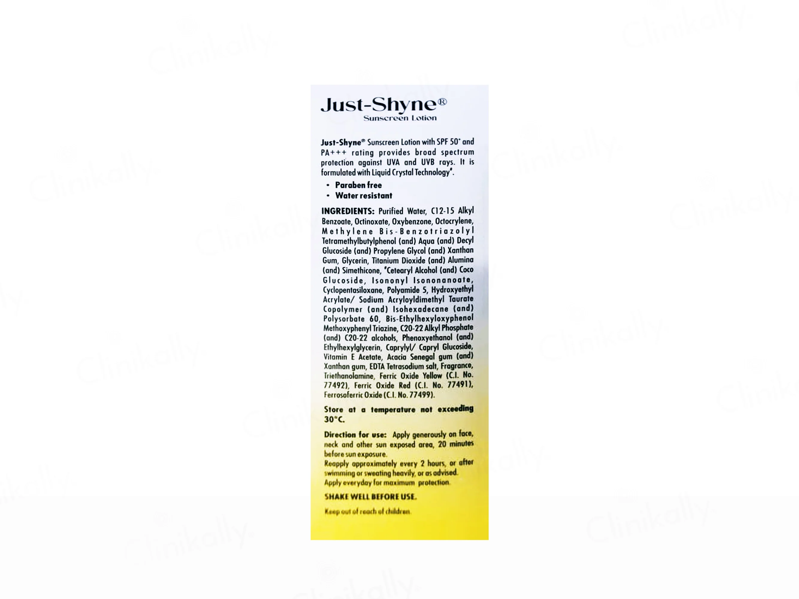 Just-Shyne Broad Spectrum Sunscreen Lotion SPF 50+ - Image 2