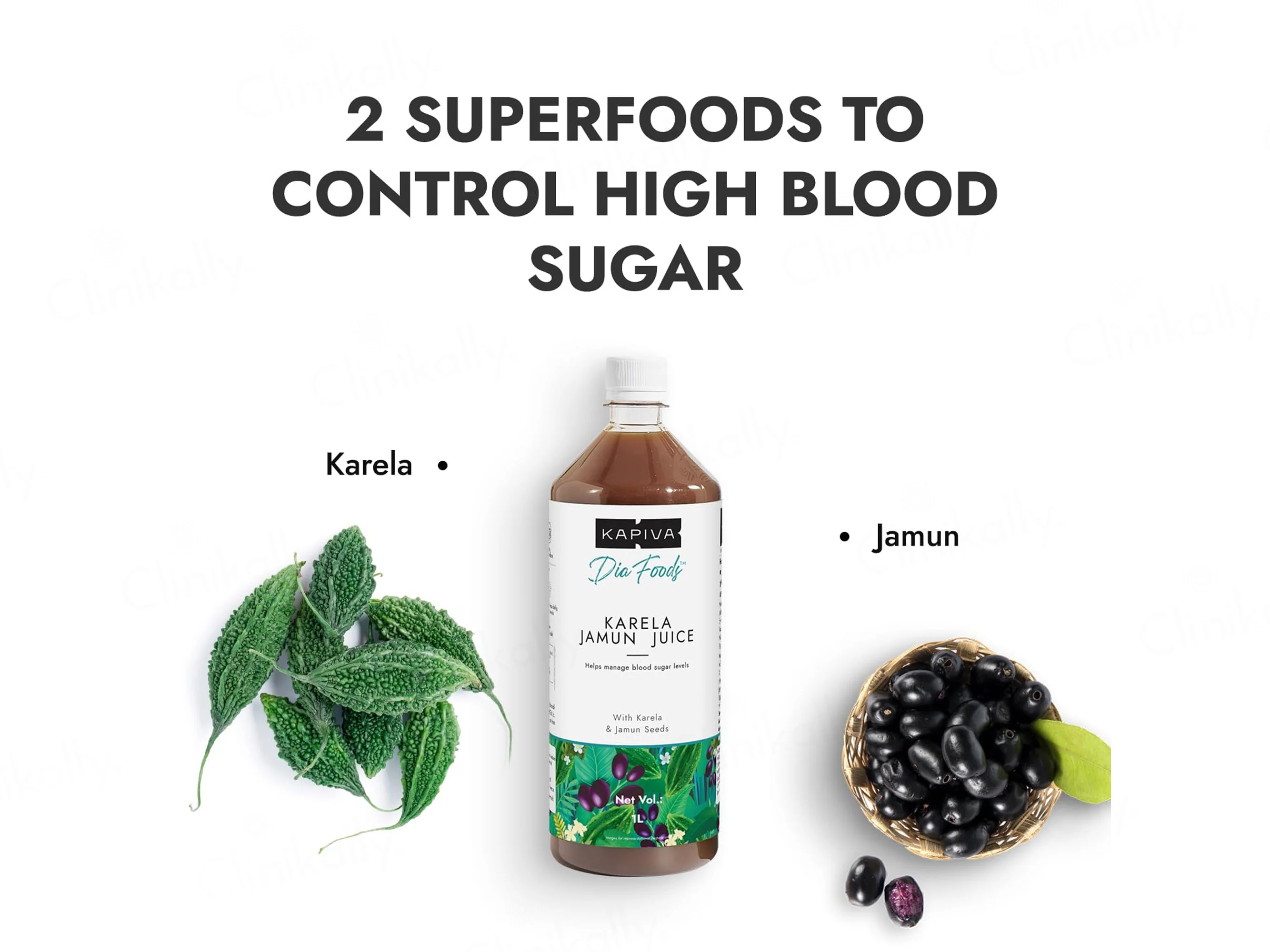 Kapiva Karela Jamun Juice For Blood Sugar Levels Management - Image 3