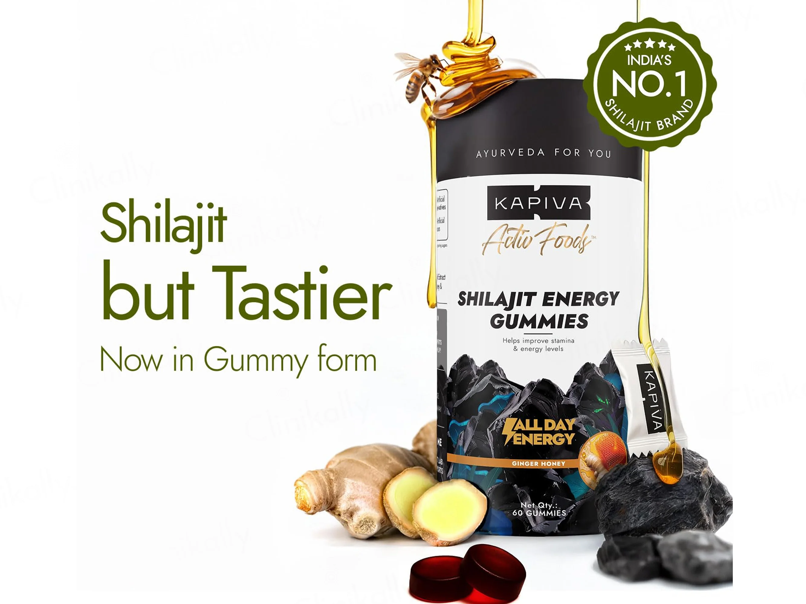 Kapiva Shilajit Energy Gummies - Ginger Honey - Image 9