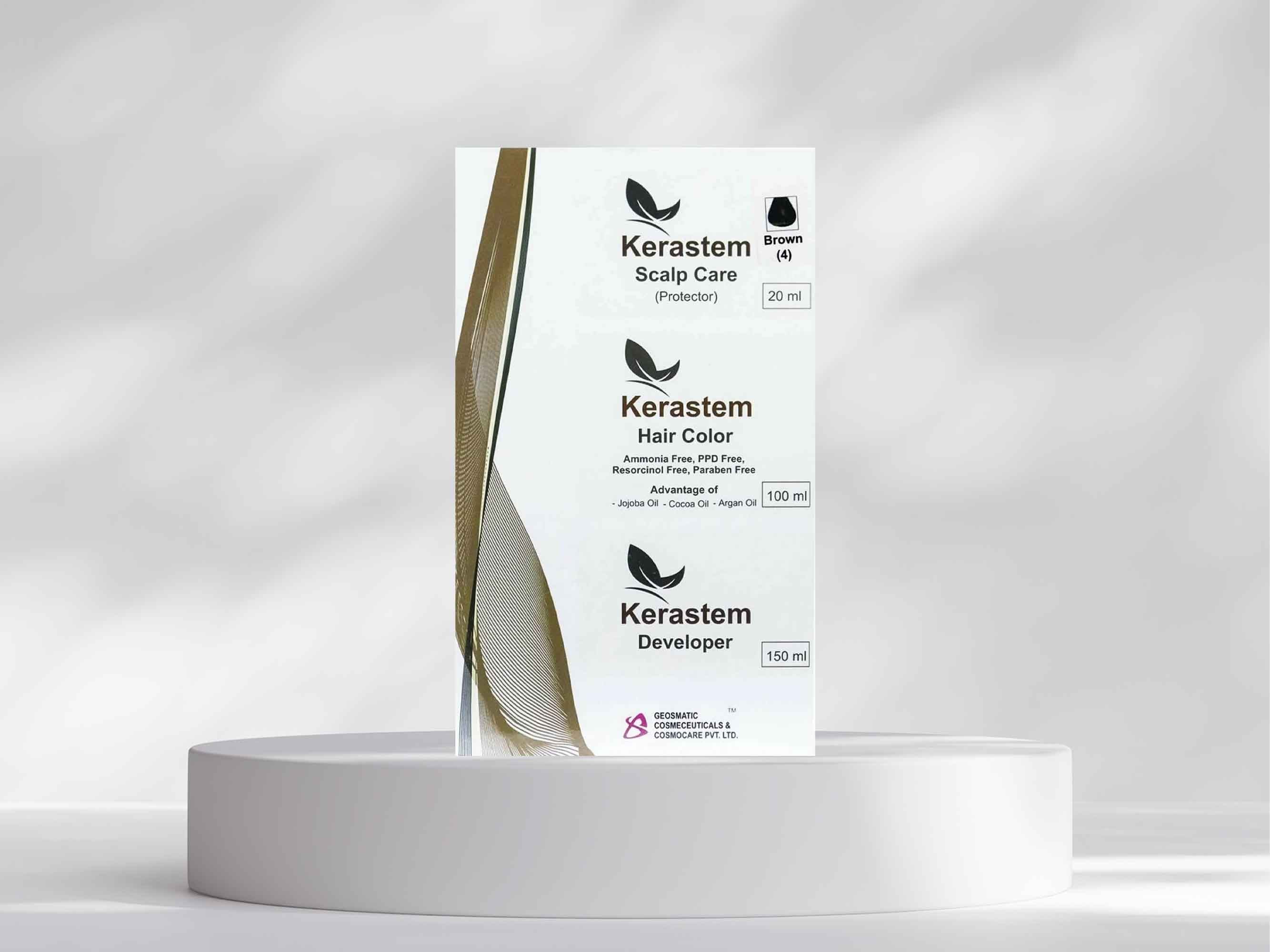 Kerastem Hair Color 4 Brown - Image 3