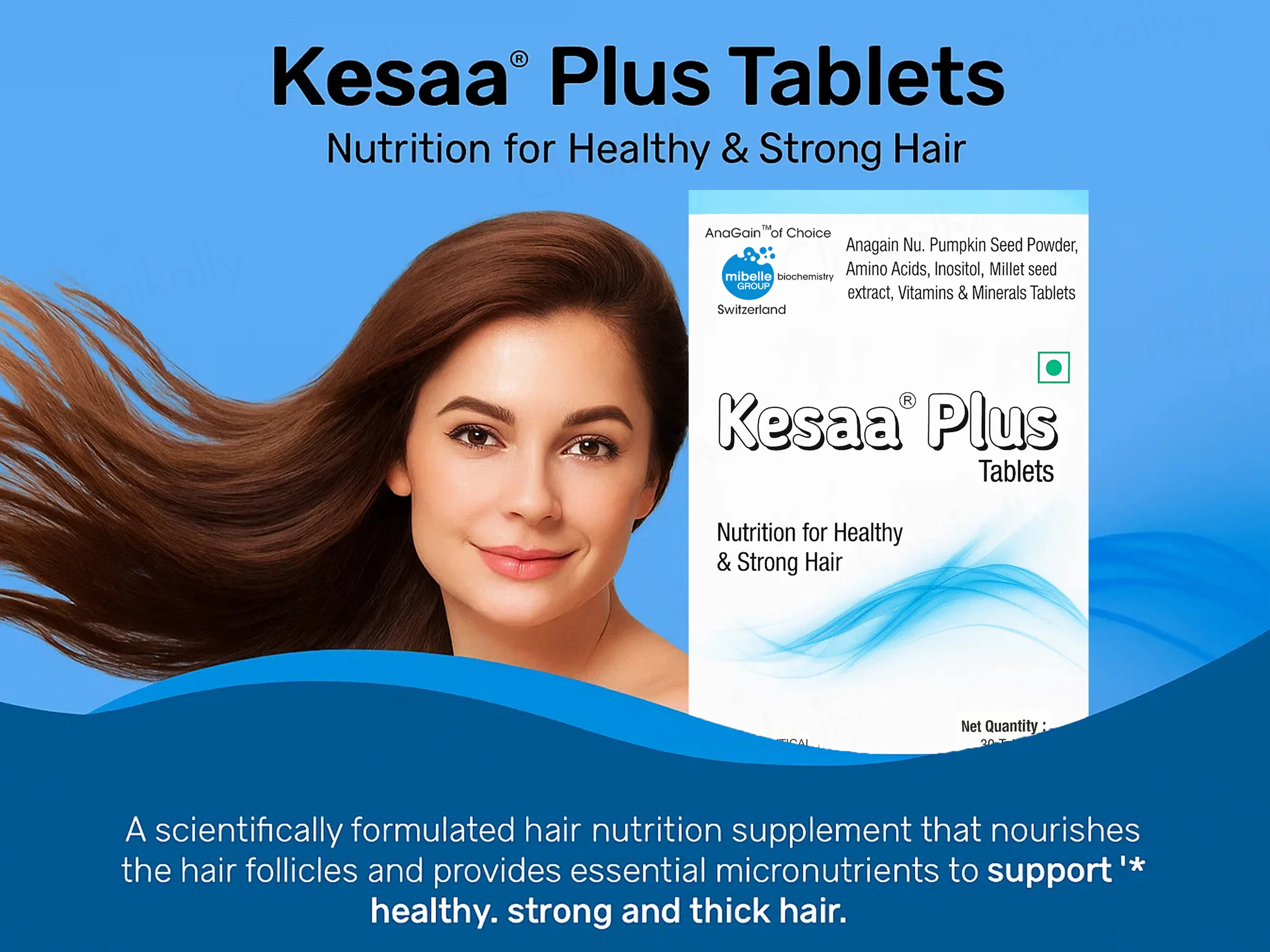 Kesaa Plus Nutraceutical Tablet For Healthy & Strong Hair - Image 2