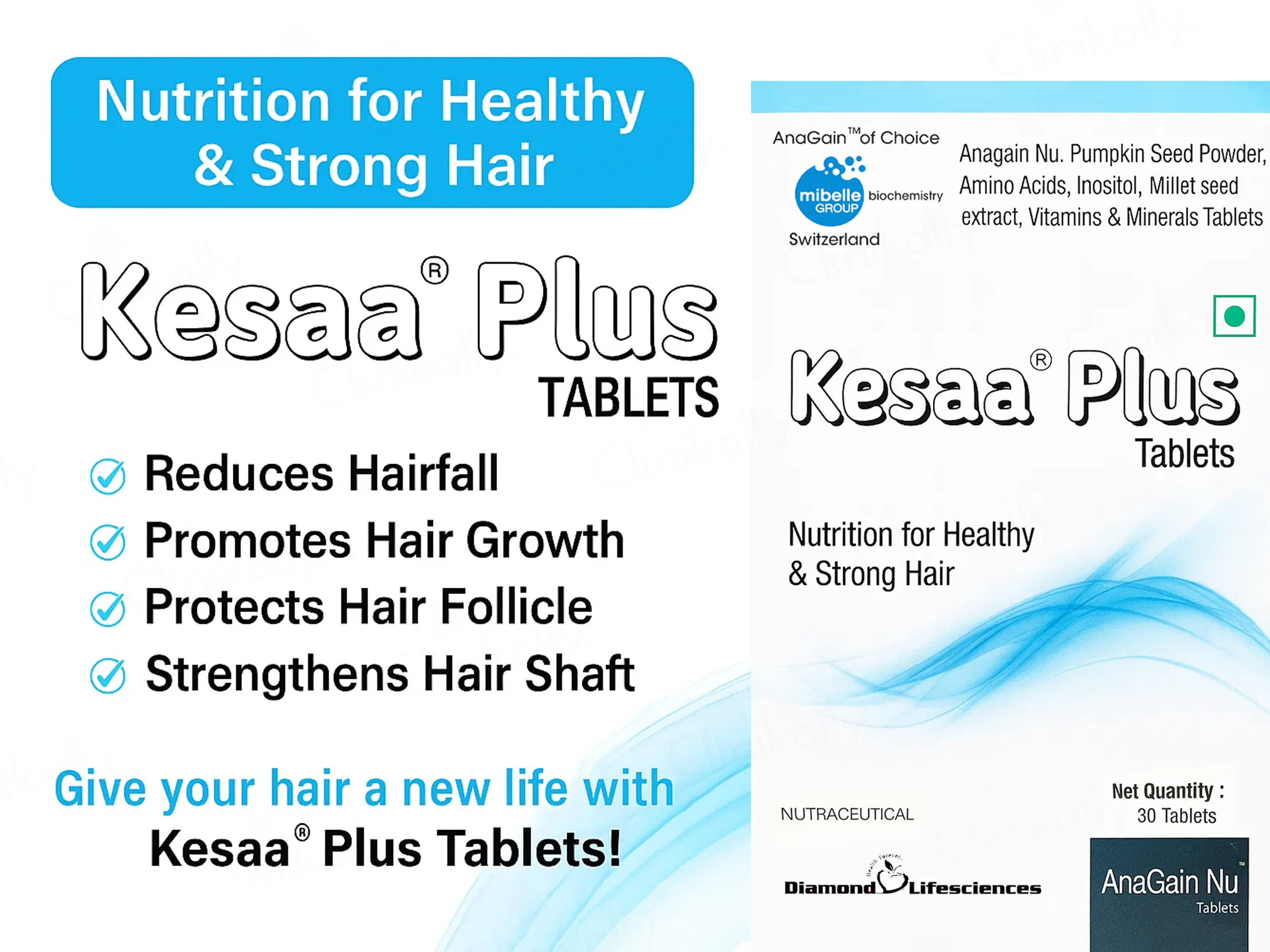 Kesaa Plus Nutraceutical Tablet For Healthy & Strong Hair - Image 3