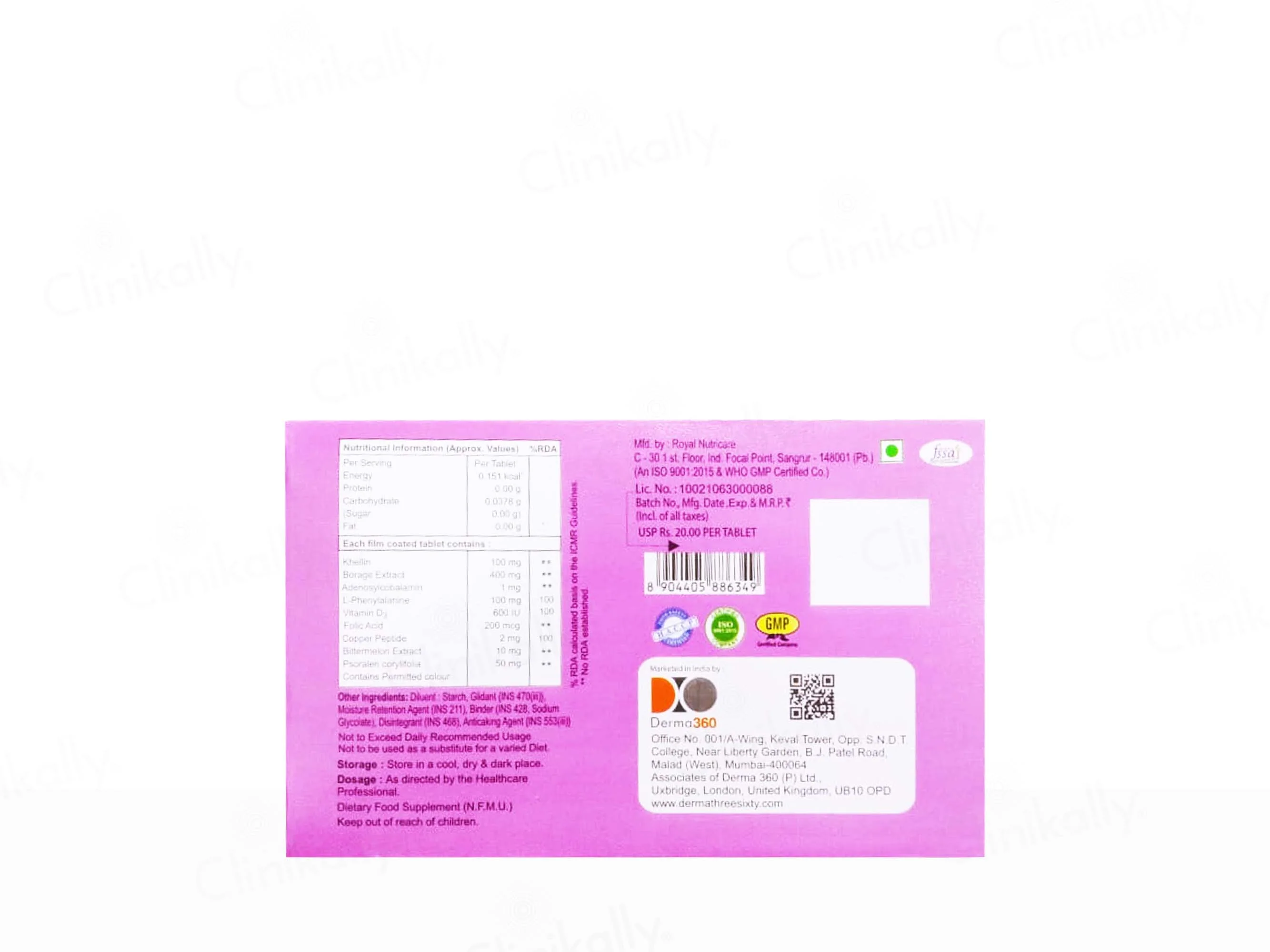 Khaligo Dietary Supplement Tablet For Vitiligo - Image 2