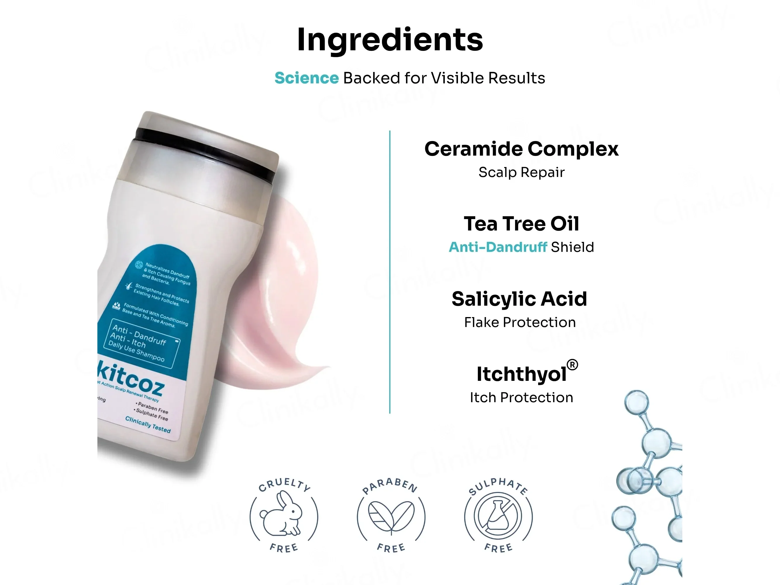 Kitcoz Anti-Dandruff & Anti-Itch Daily Use Shampoo - Image 3