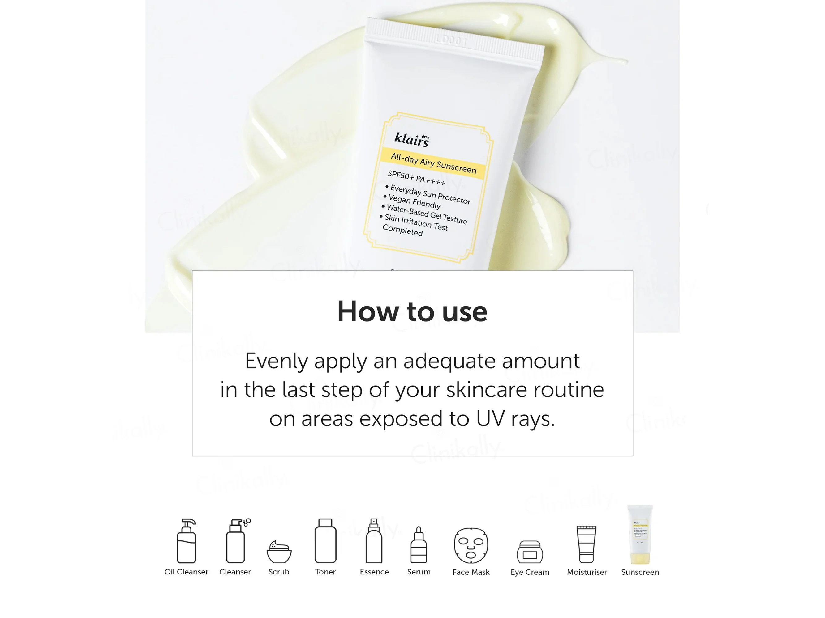 Klairs All-Day Airy Sunscreen SPF 50+ PA++++ - Image 5