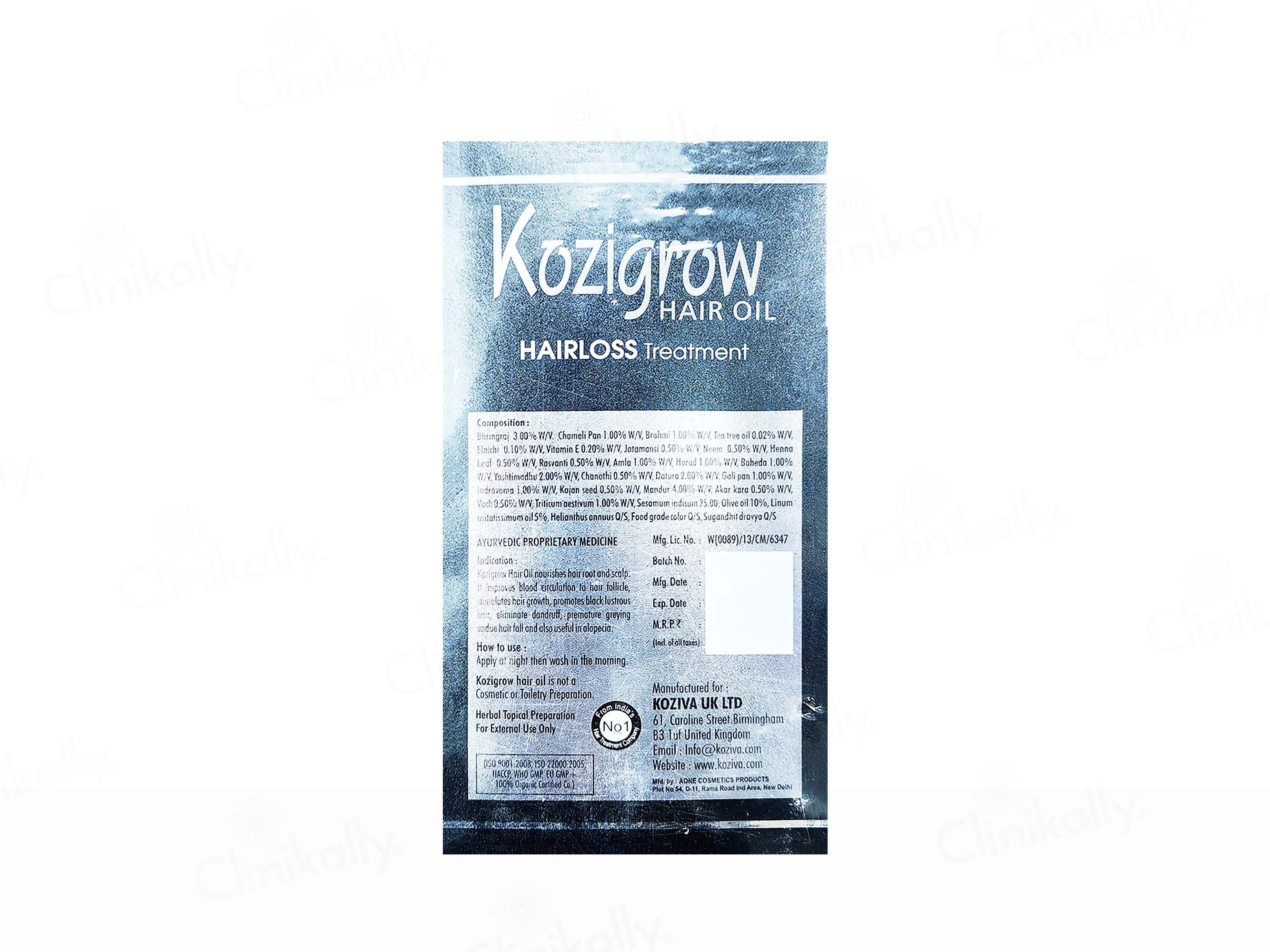Kozigrow Hairloss Treatment Hair Oil - Image 3