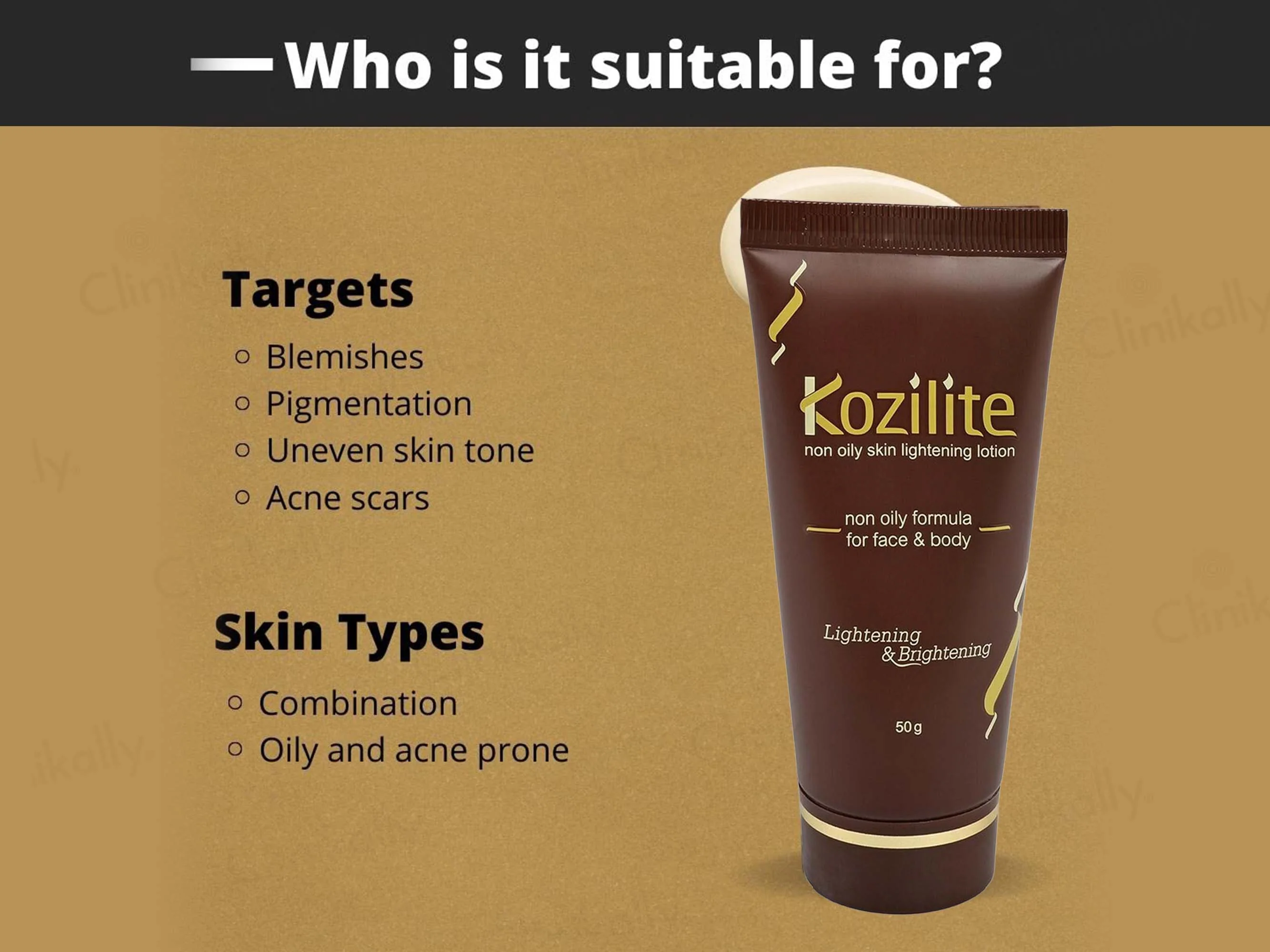 Kozilite Non Oily Skin Lightening Lotion - Image 4
