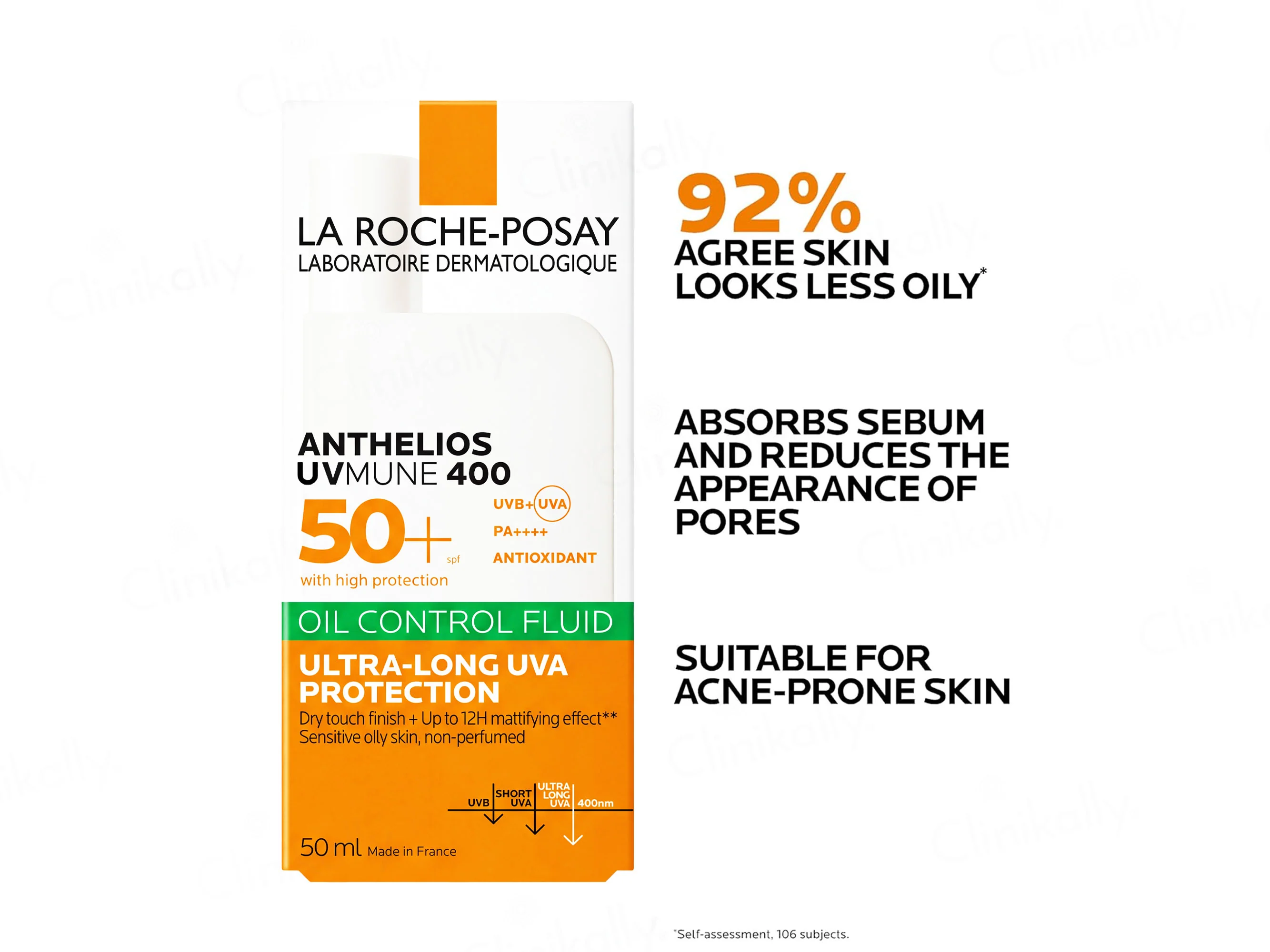 La Roche-Posay Anthelios UVMune 400 Oil Control Fluid Sunscreen 50+ PA++++ - Image 4