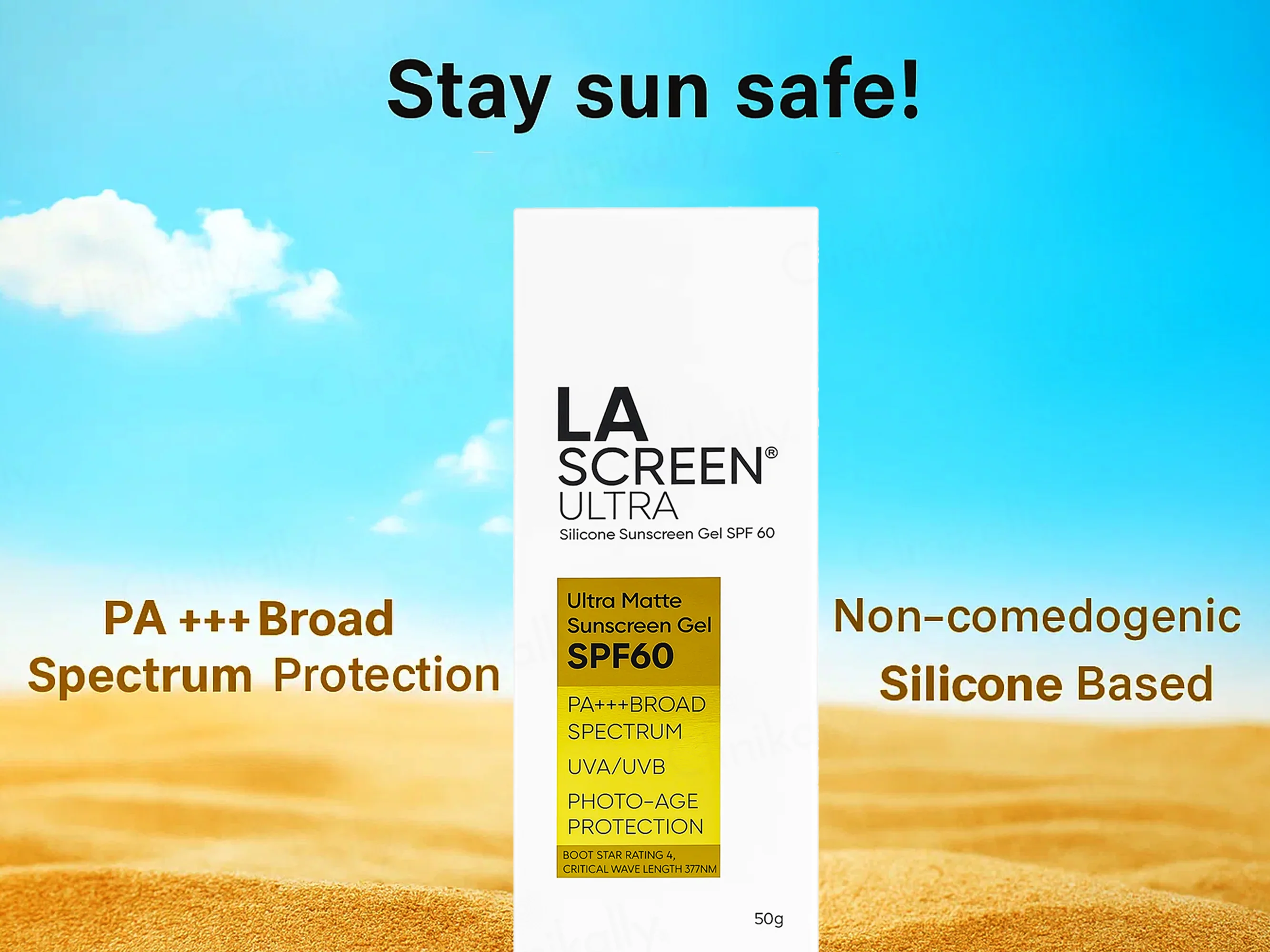 La Screen Ultra Silicone Sunscreen Gel SPF 60 PA+++ - Image 3