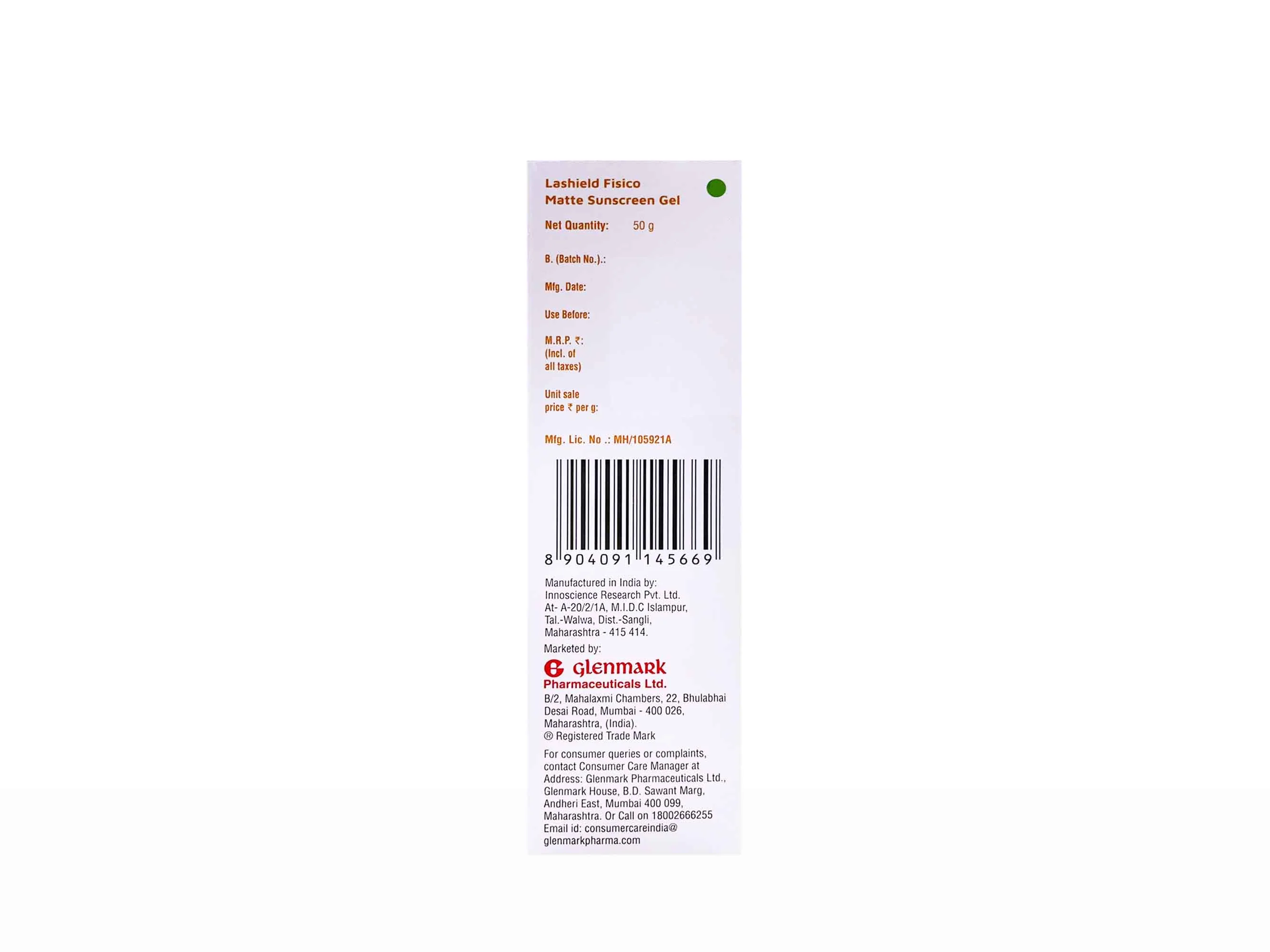 La Shield Fisico Matte Sunscreen Gel SPF 50+ PA+++ - Image 5