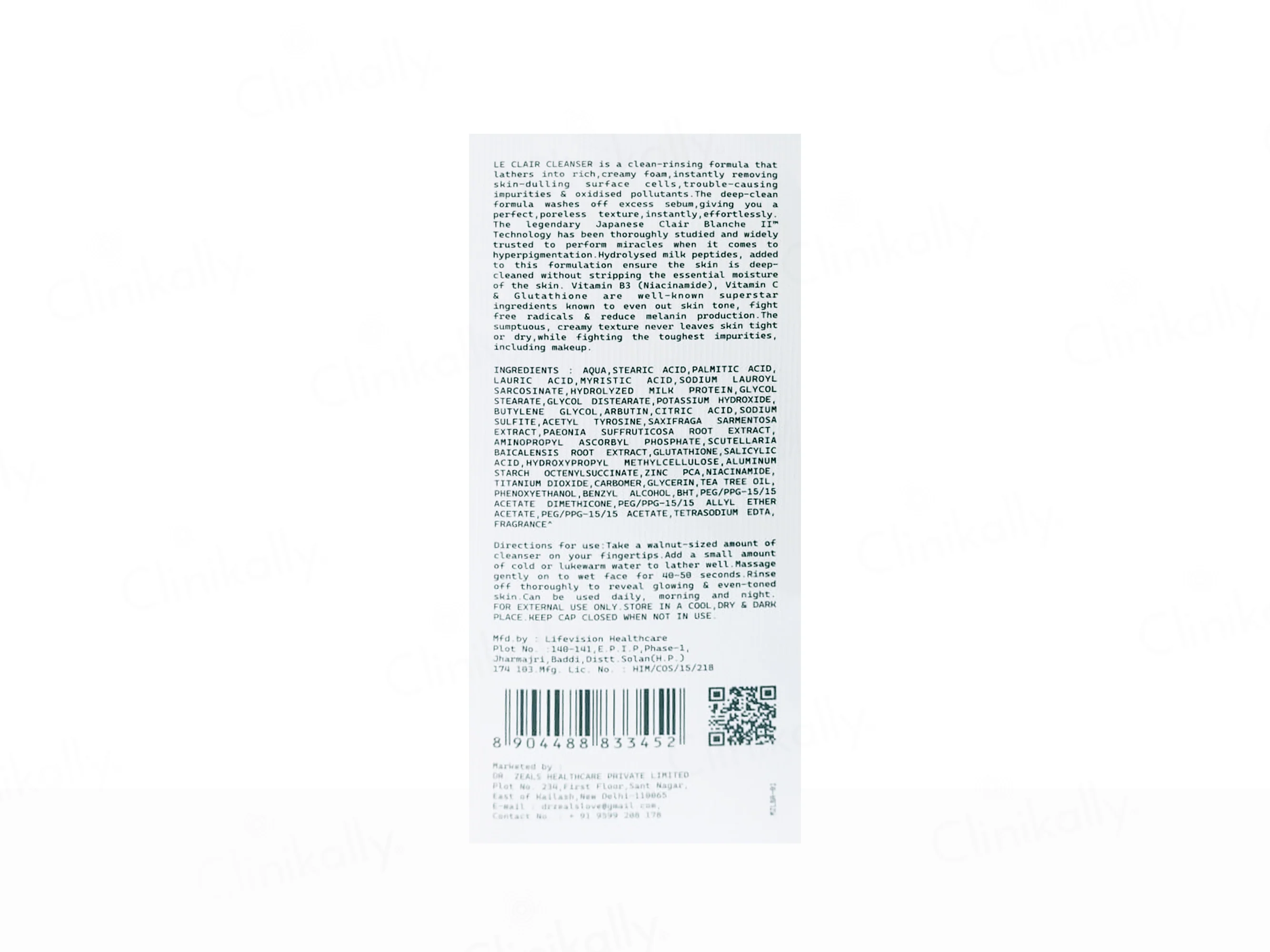 L'aberre Le Clair Intense Brightening Foam Cleanser - Image 2