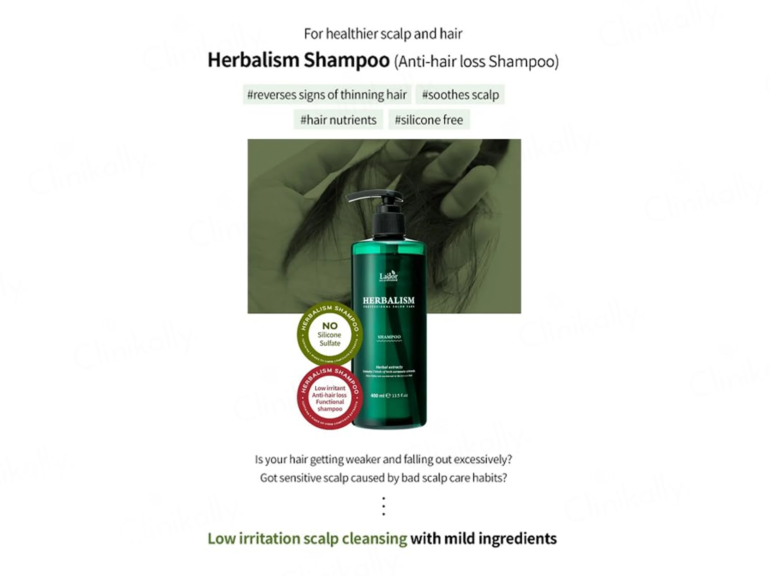 Lador Herbalism Scalp & Hair Nourishment Shampoo - Image 2