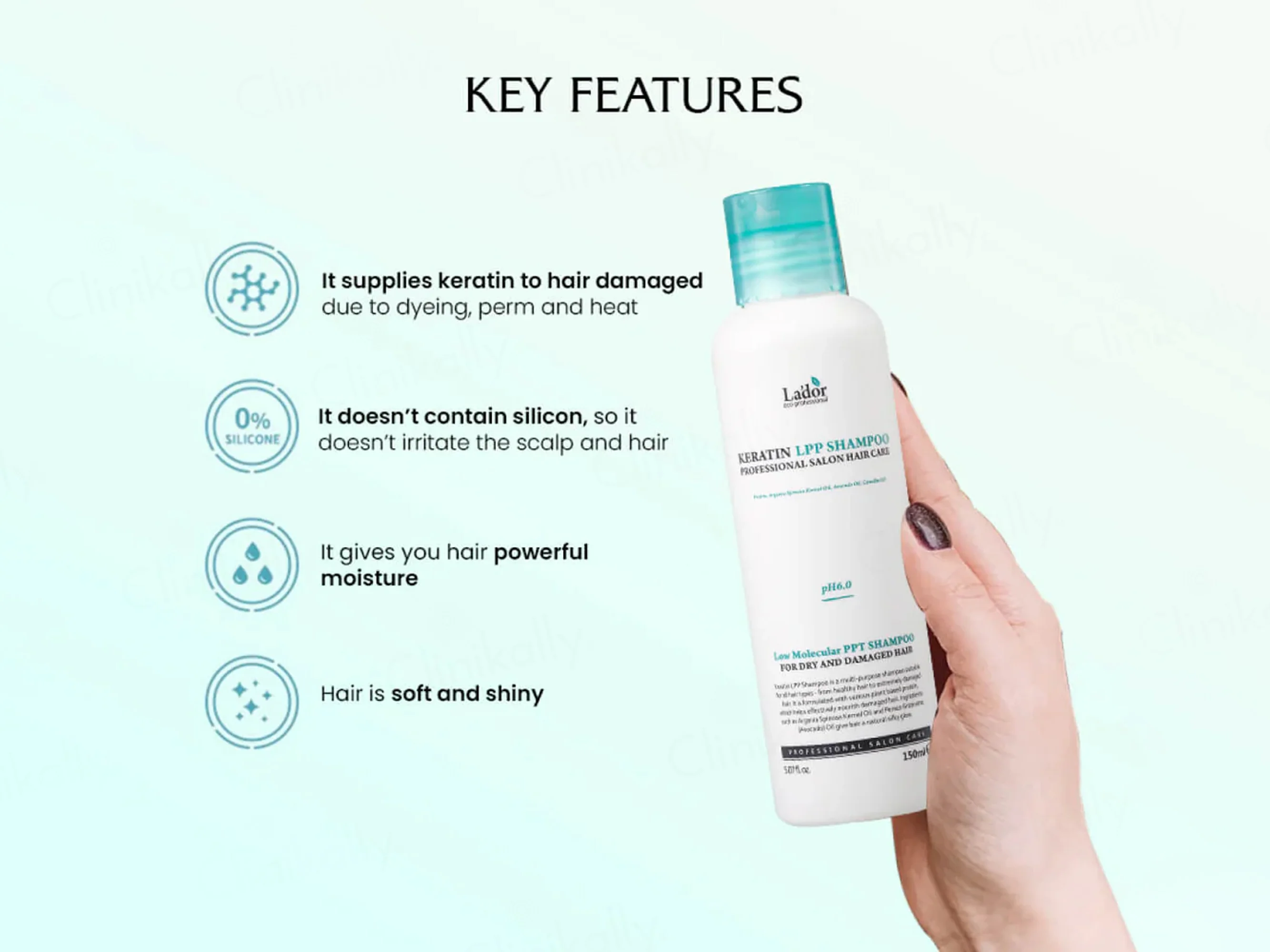 Lador Keratin LPP Shampoo For Dry & Damaged Hair - Image 3