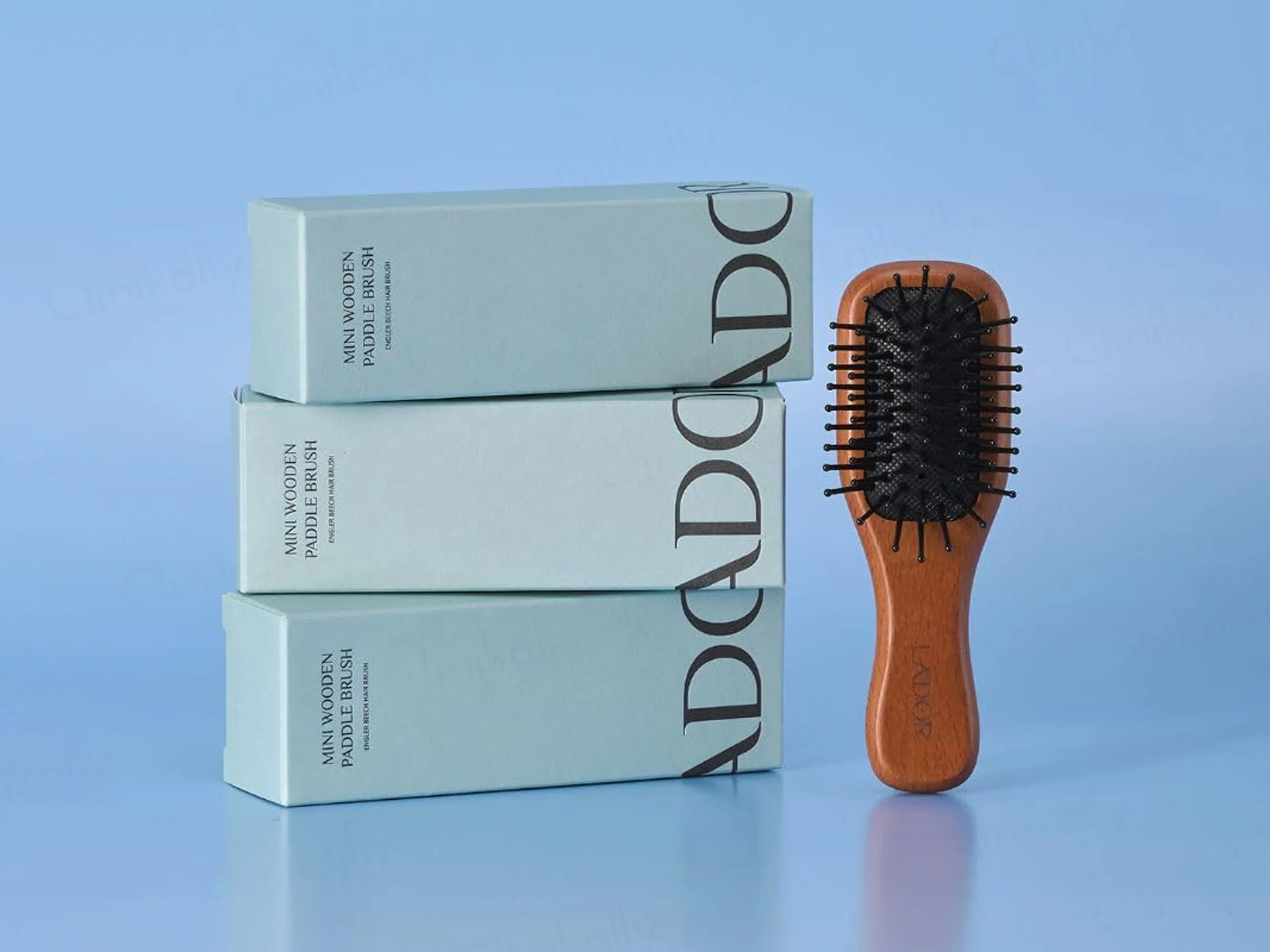 Lador Mini Wooden Paddle Engler Beech Hair Brush - Image 4